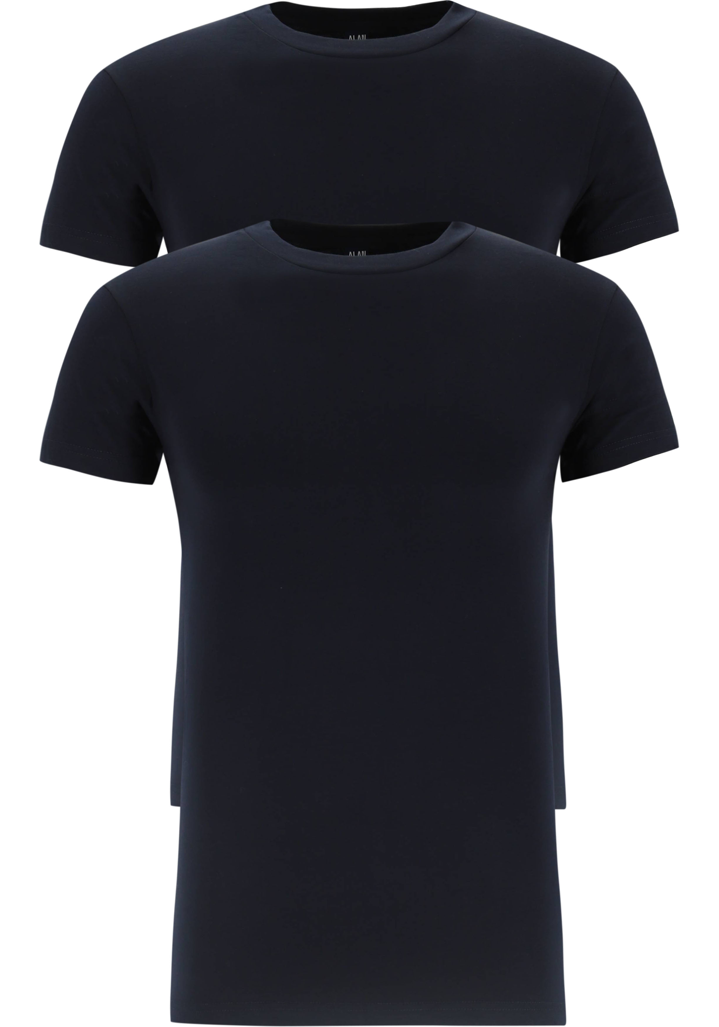 ALAN RED T-shirts OAKVILLE (2-pack), O-hals stretch, blauw