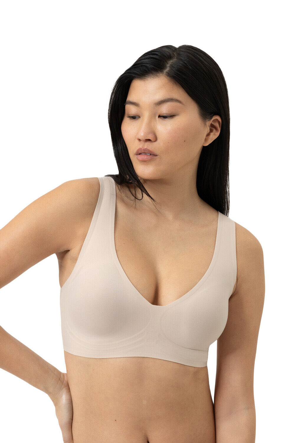 Mey dames bustier Invisibles, voorgevormde beugelloze bralette, beige
