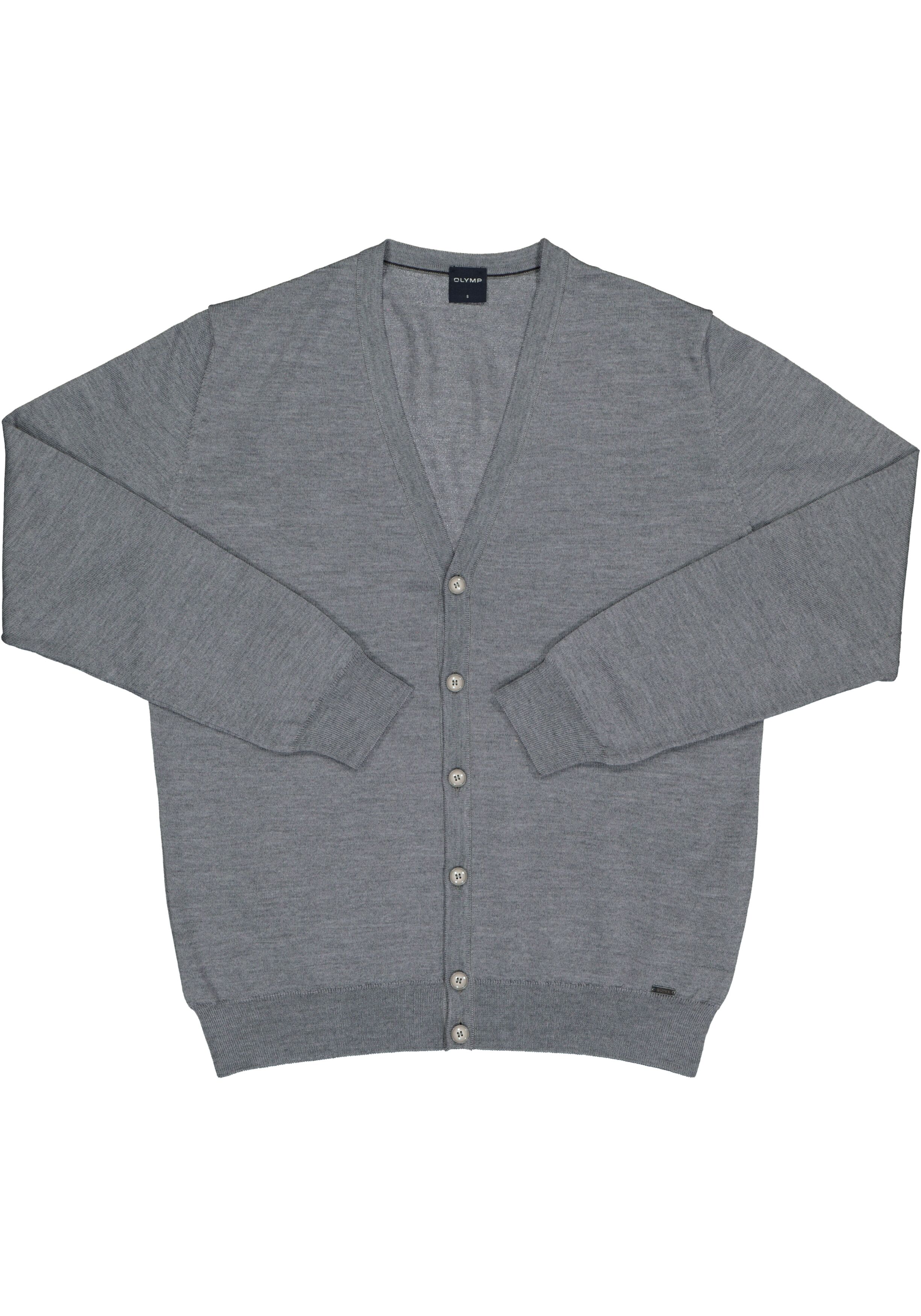 OLYMP modern fit vest wol, grijs