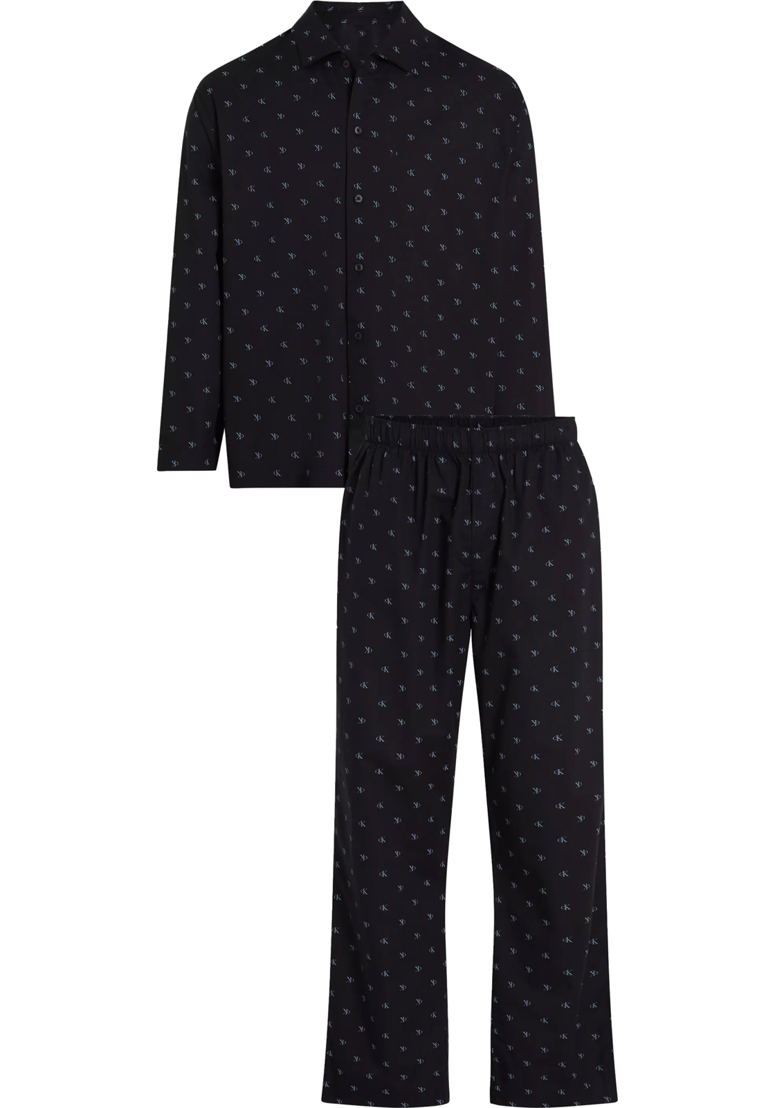 1-8720639829644-000NM2777ESE6-calvin_klein-ondergoed_HR Calvin Klein heren pyjama met knoopjes, zwart dessin