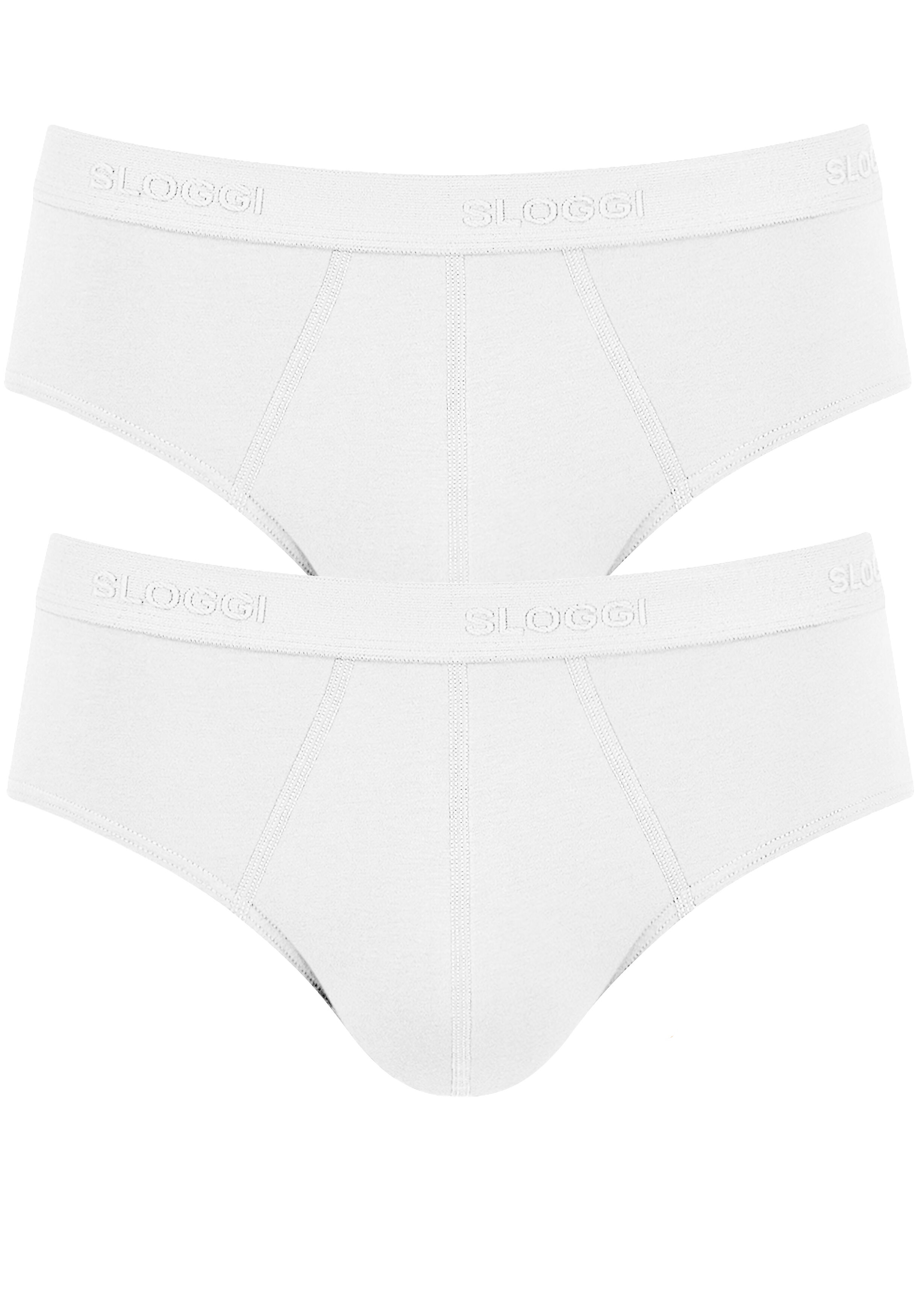 Sloggi Men 24/7 Midi, heren slips (2-pack), wit