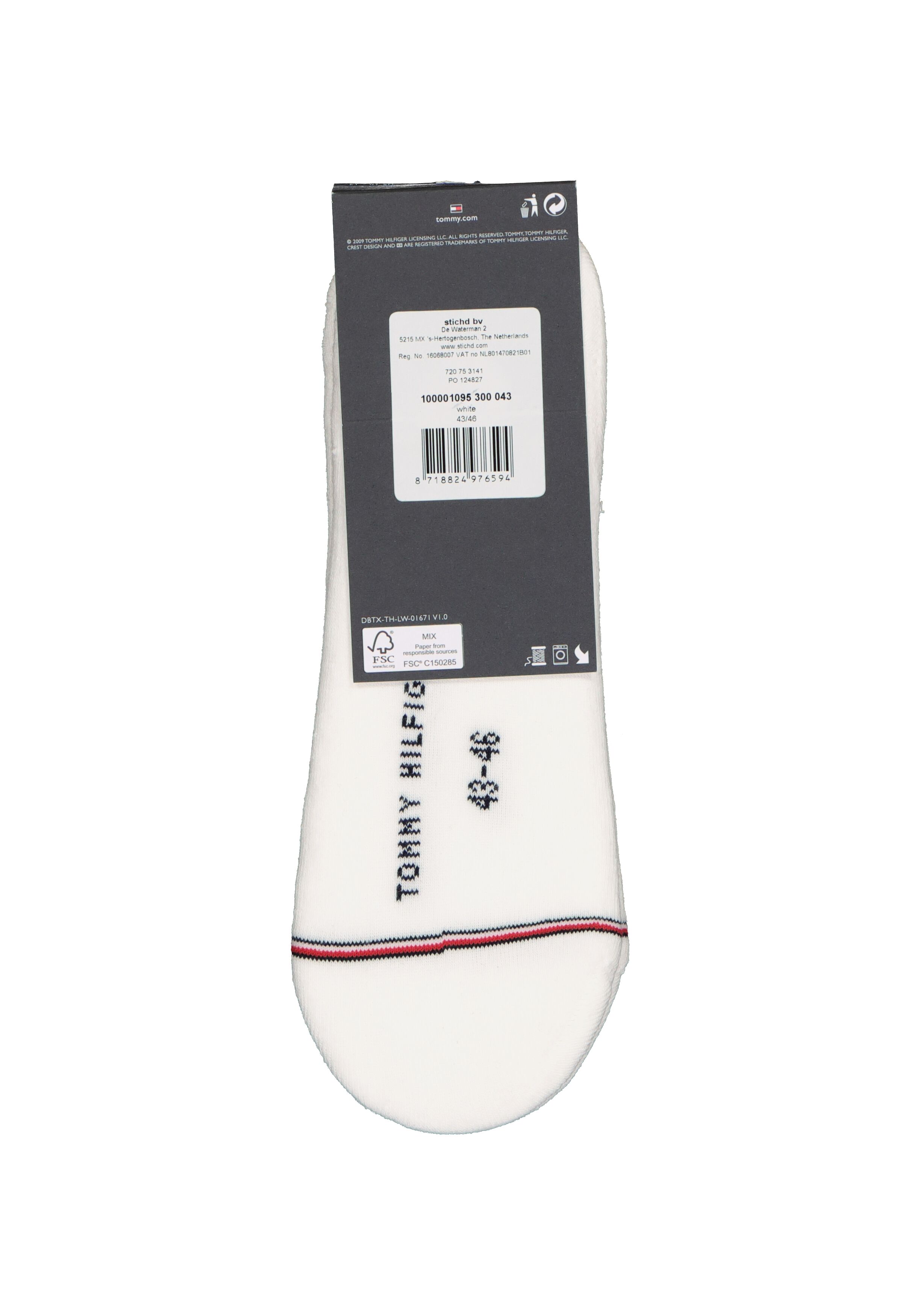 Tommy Hilfiger Iconic Sports Socks (2-pack), heren sneakersokken katoen, onzichtbaar, wit