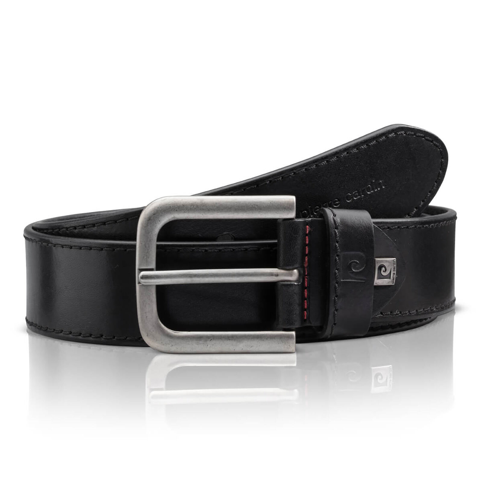 PIERRE CARDIN leren heren riem, zwart