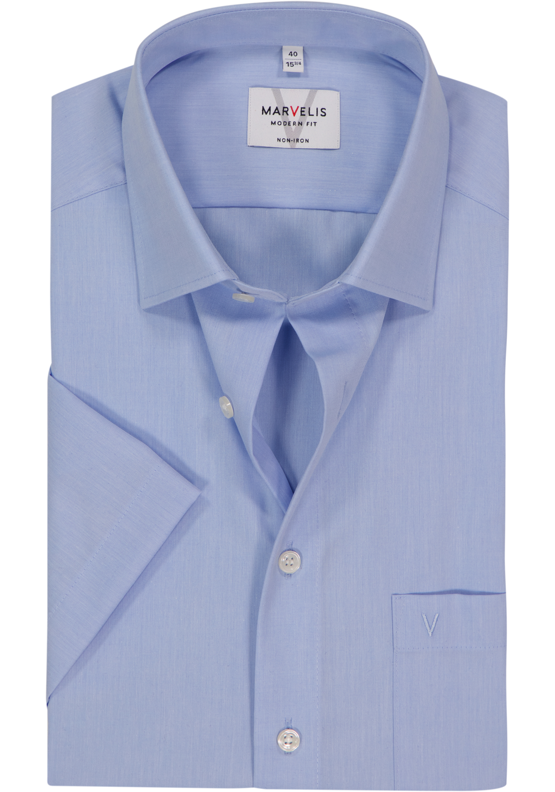 MARVELIS modern fit overhemd, korte mouw, lichtblauw MARVELIS modern fit overhemd, korte mouw, lichtblauw