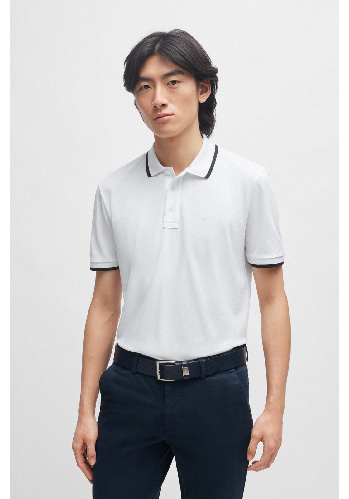 BOSS Parlay regular fit polo, pique, natuurlijk beige BOSS Parlay regular fit polo, pique, natuurlijk beige