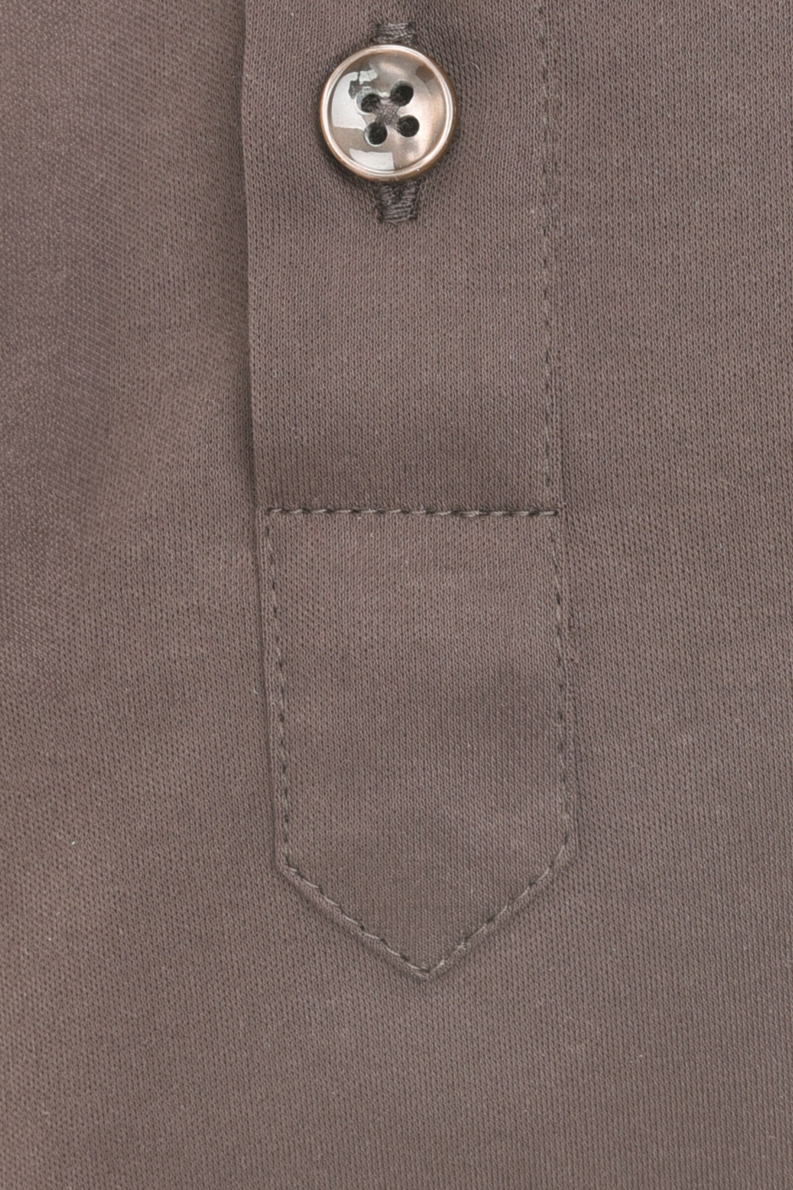 Ledub slim fit polo overhemd, tricot, jersey, donkerbruin