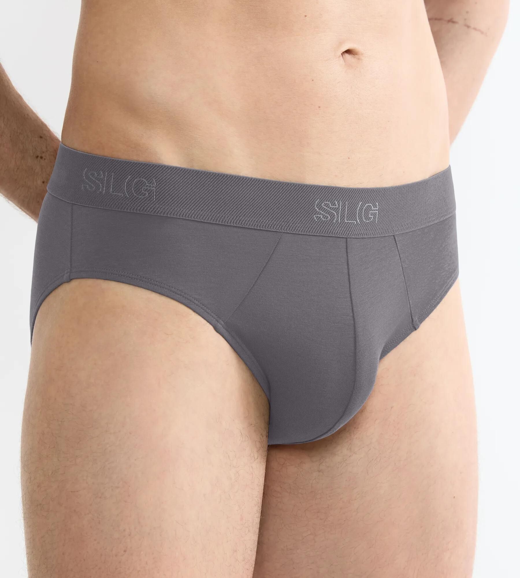 Sloggi Men SLG Base Brief, heren slip (2-pack), kobaltblauw en middengrijs