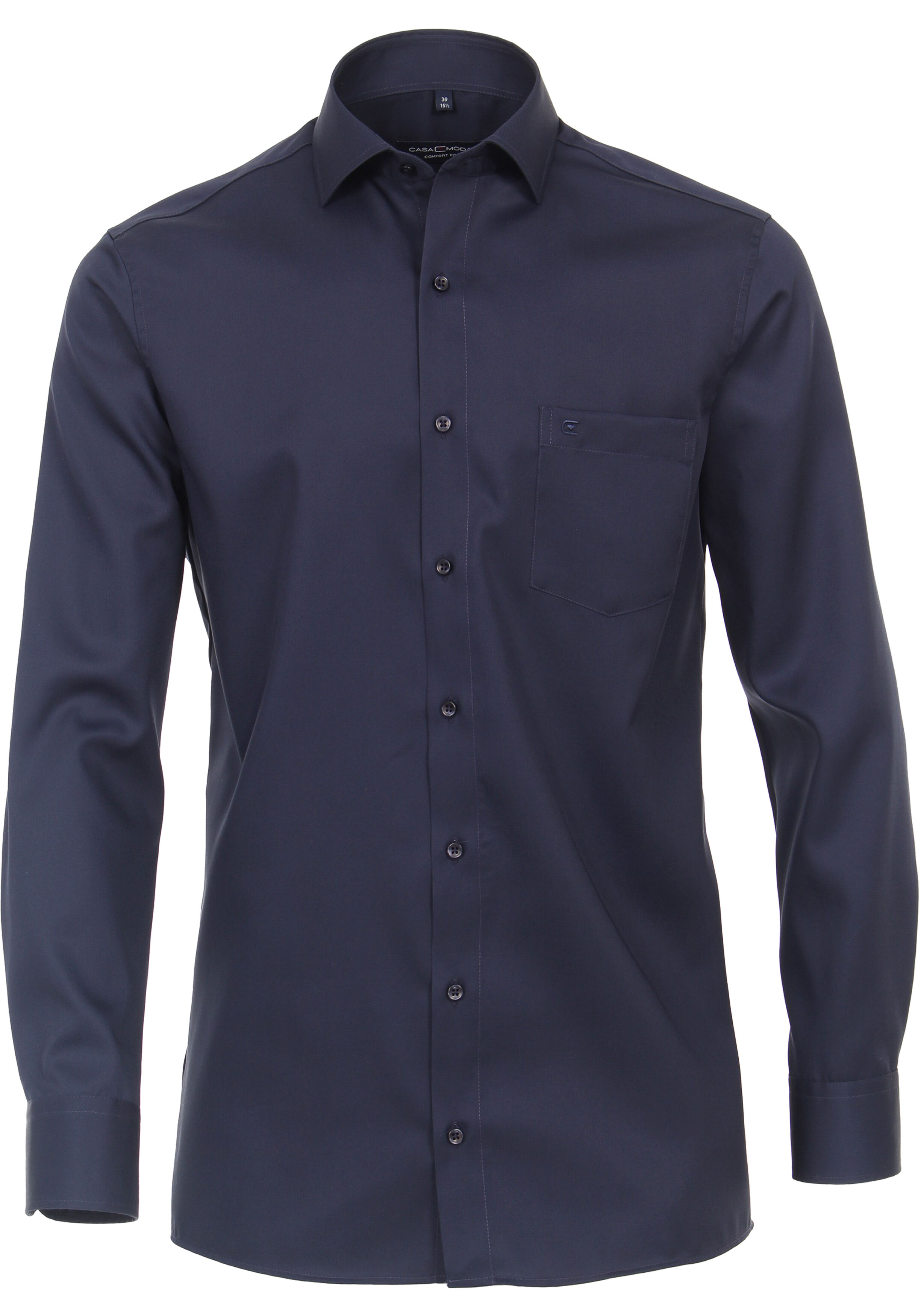 CASA MODA comfort fit overhemd, mouwlengte 7, twill, blauw