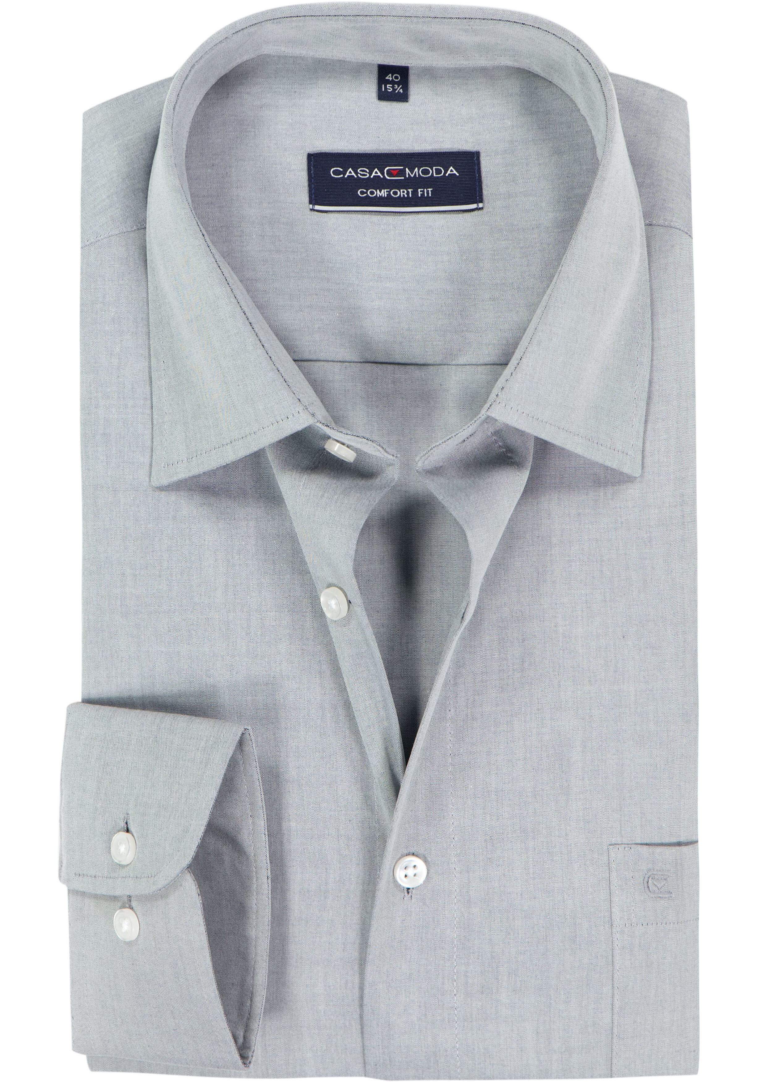 CASA MODA comfort fit overhemd, mouwlengte 7, grijs