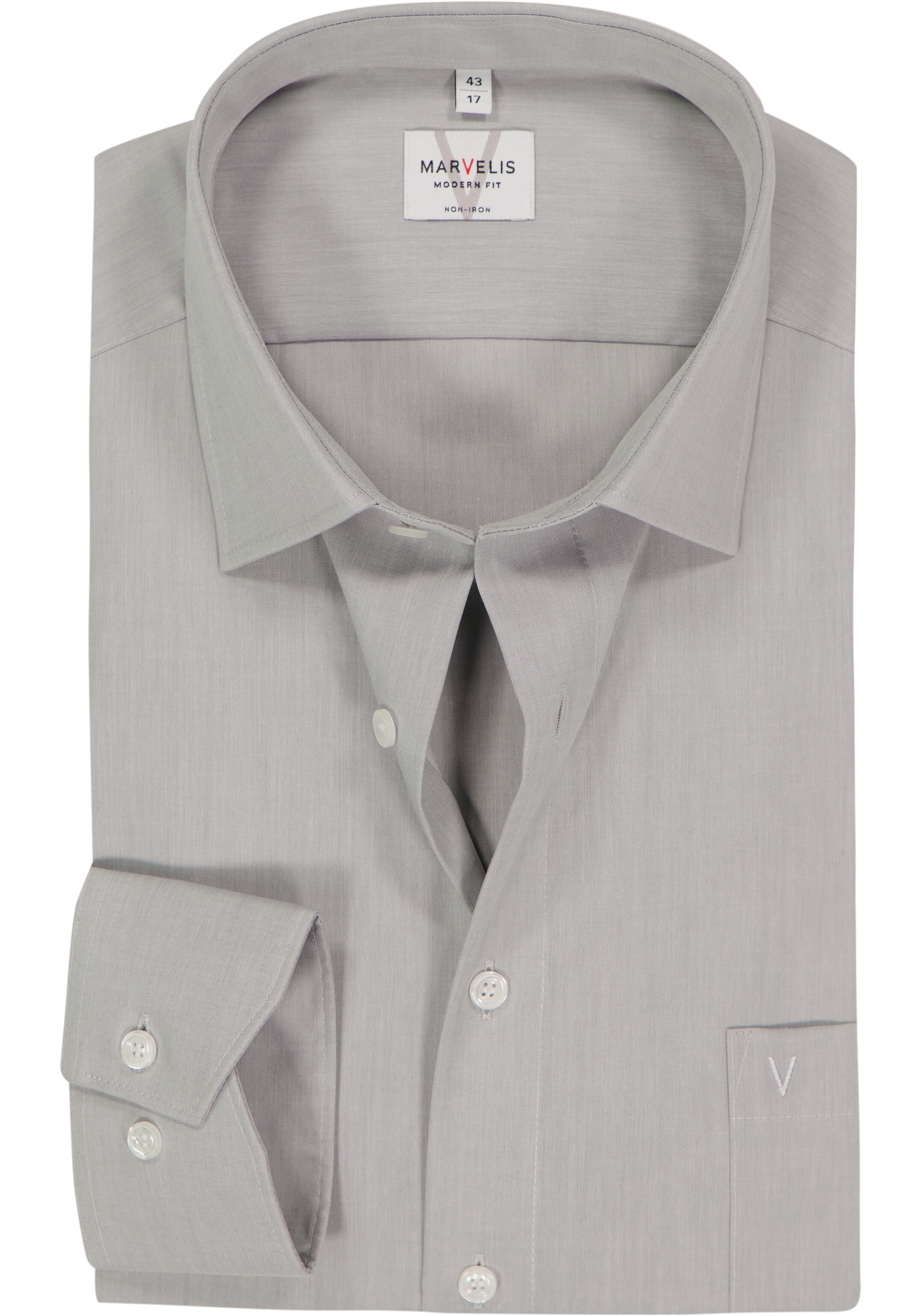 MARVELIS modern fit overhemd, grijs