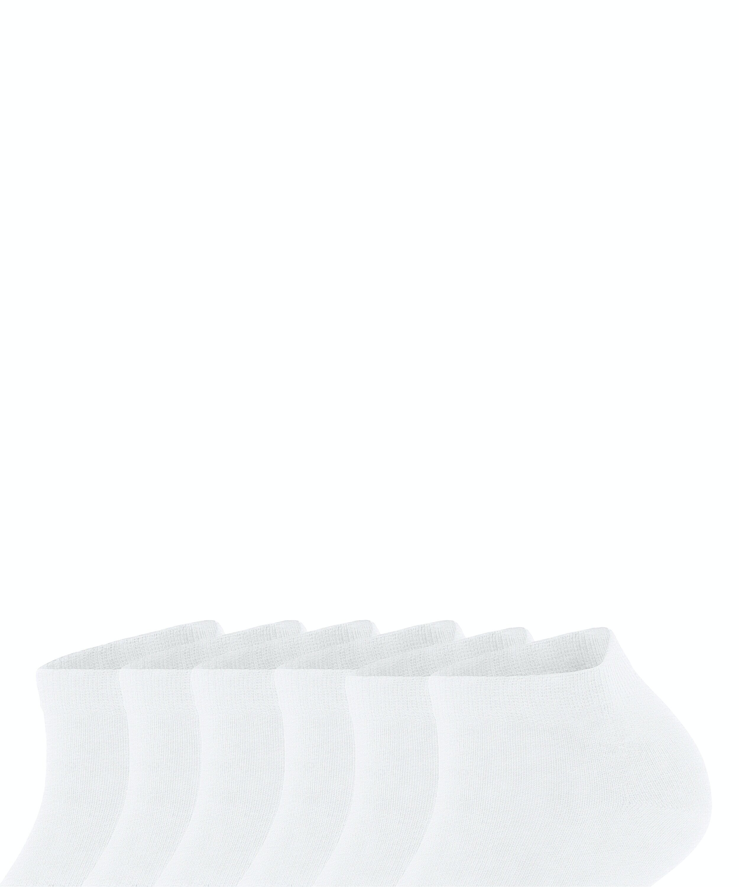 FALKE Happy Bundle 6-Pack dames sneakersokken, wit (white)