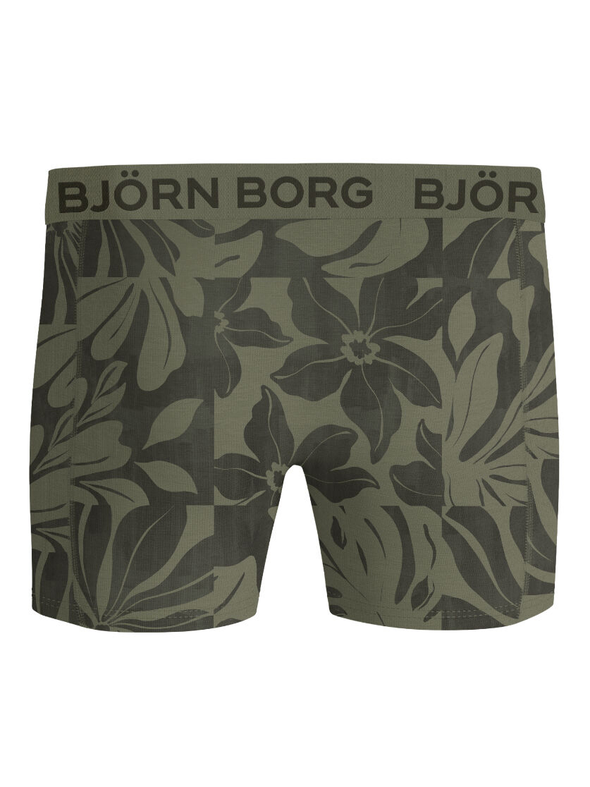 Bjorn Borg Bamboo Cotton Blend boxers, heren boxers normale lengte (2-pack), groen, print