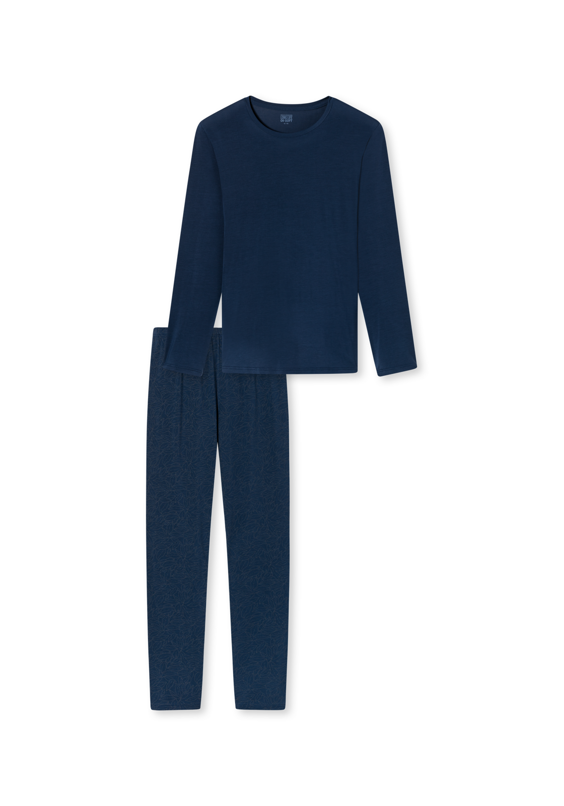 image_2_181181-801_2_1280x1280 SCHIESSER Long Life Soft pyjamaset, heren pyjama lang modal bladeren admiraal gedessineerd