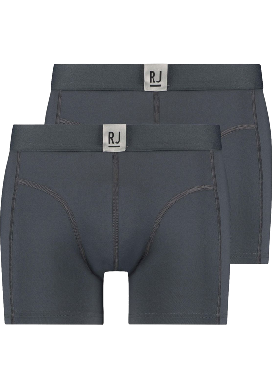 RJ Bodywear Pure Color Jort boxer (2-pack), heren boxer lang, grijs RJ Bodywear Pure Color Jort boxer (2-pack), heren boxer lang, grijs