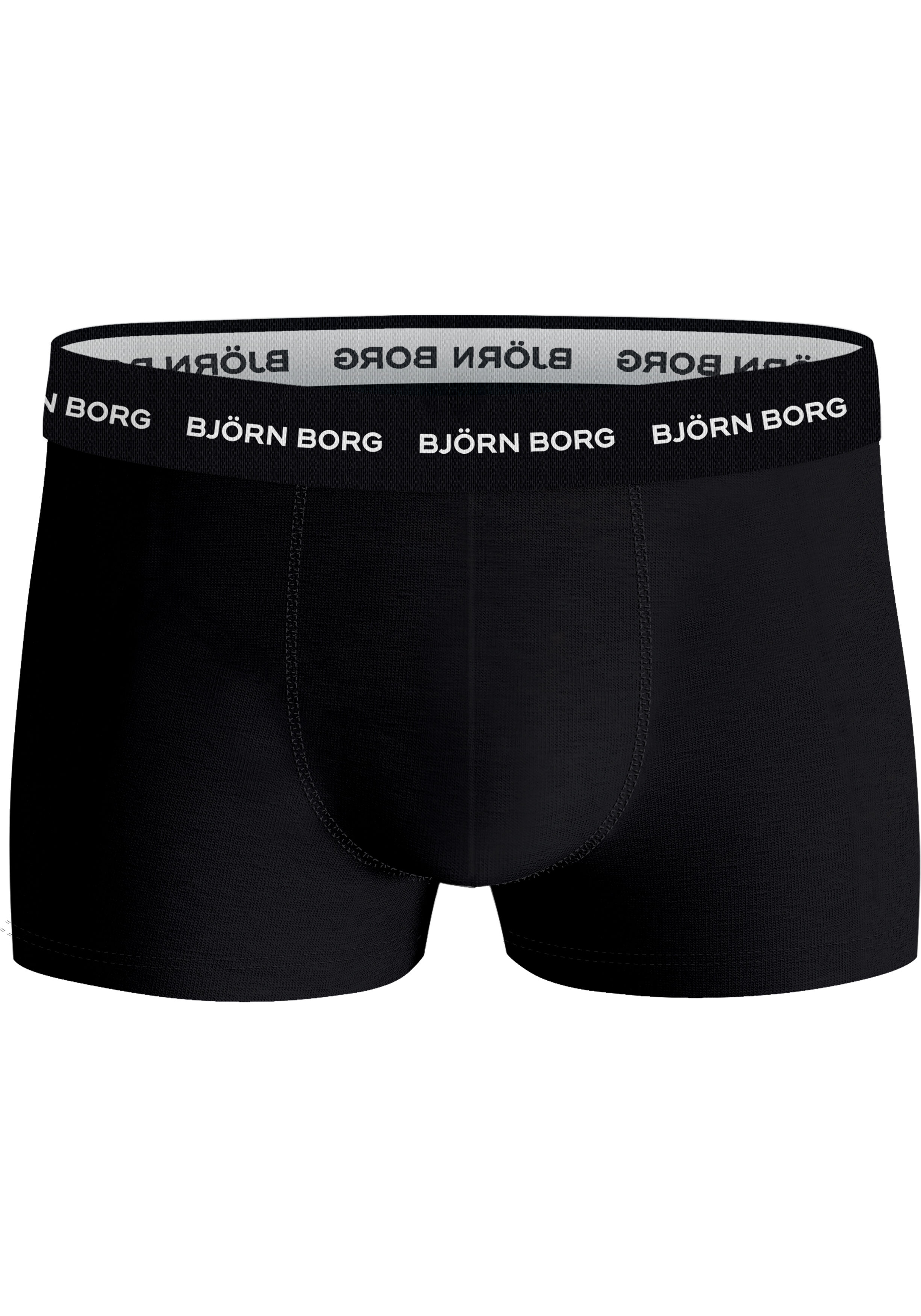 Bjorn Borg Cotton Stretch trunks, heren boxers korte pijp (5-pack), zwart, zwart, zwart, zwart, zwart