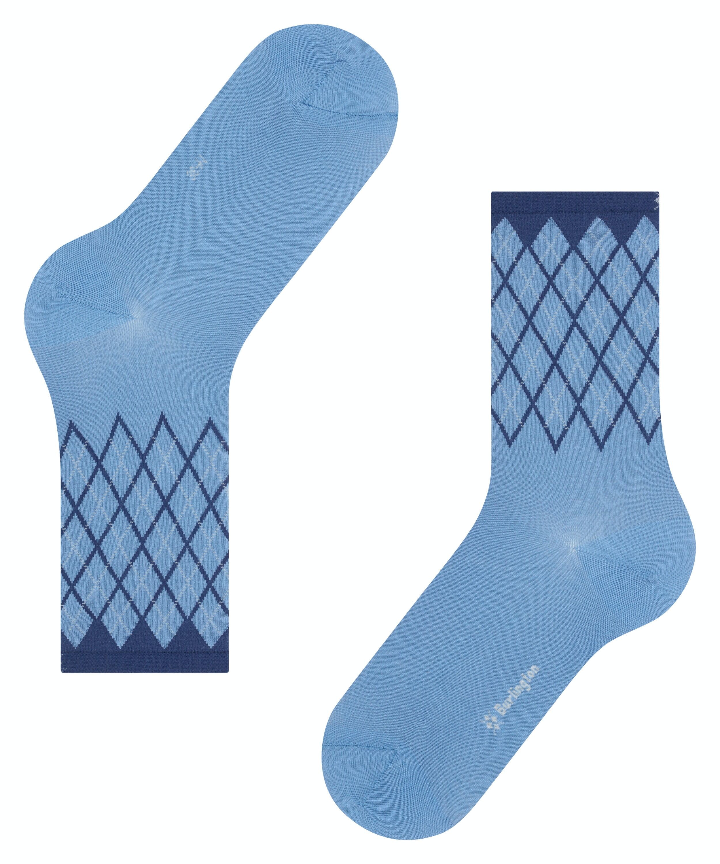 Burlington Mayfair damessokken, blauw (cornflower blue)