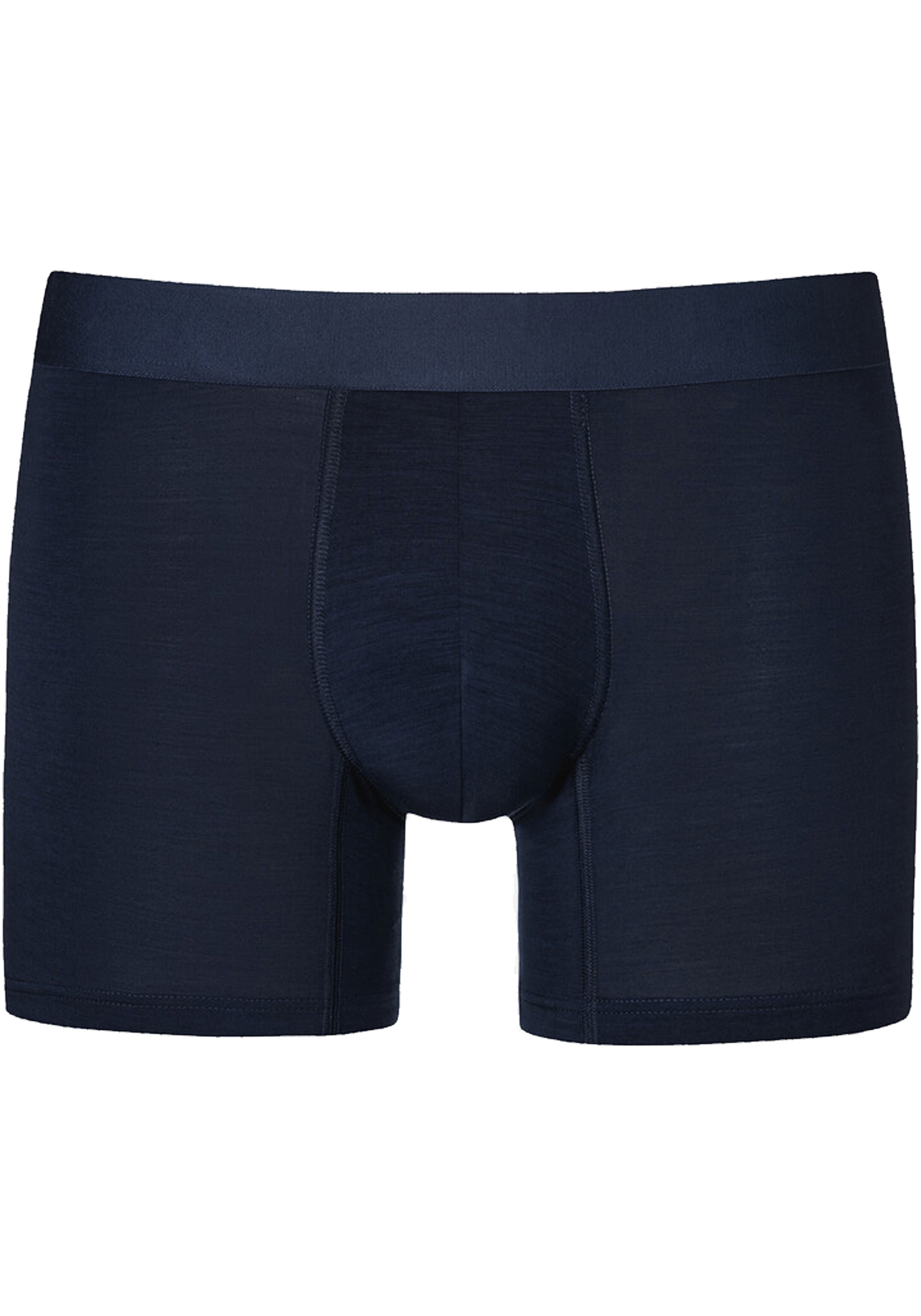Mey heren long shorty Prfrmnc+, thermo boxer normale lengte donkerblauw