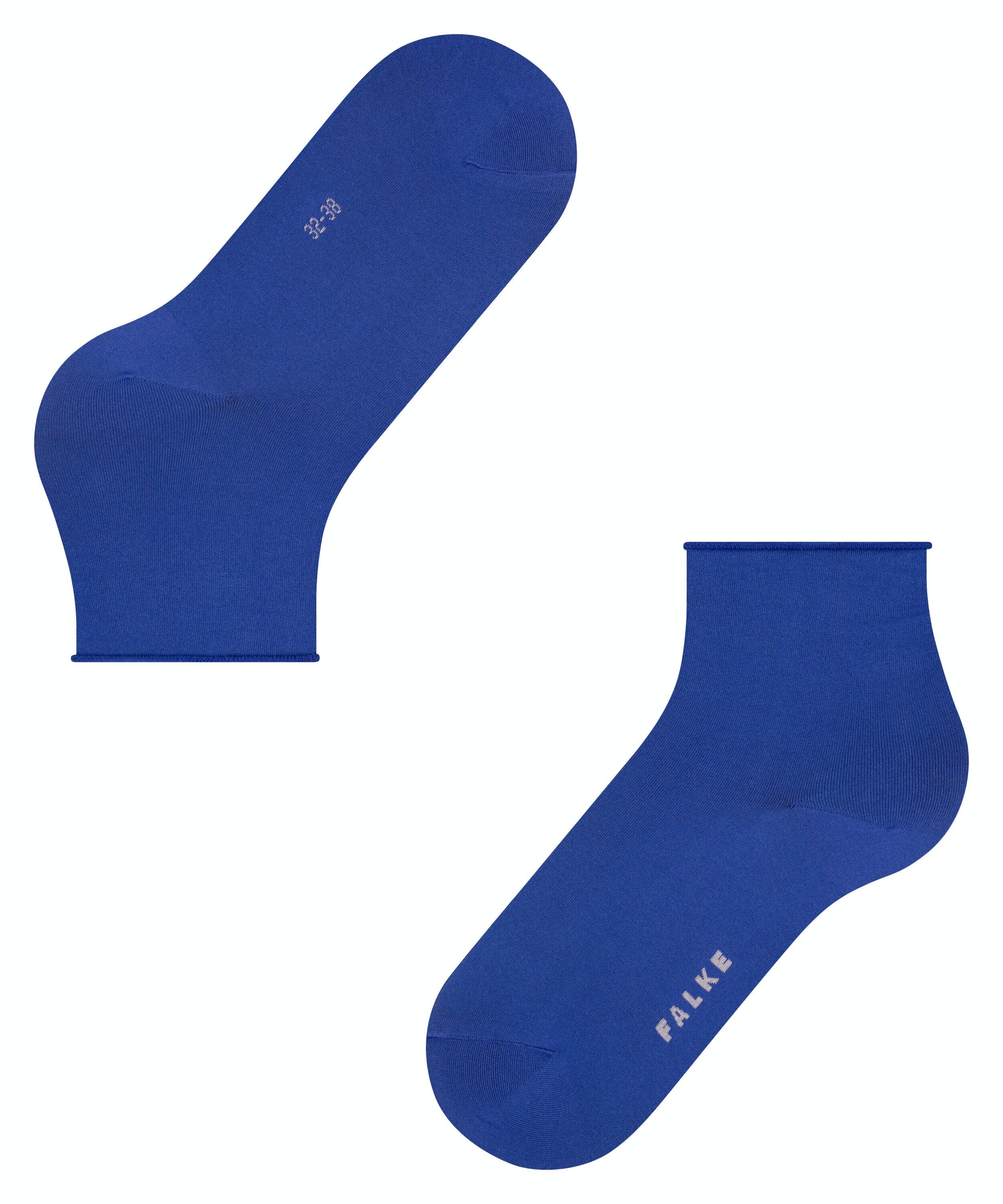 FALKE Cotton Touch damessokken kort, kobaltblauw (imperial)