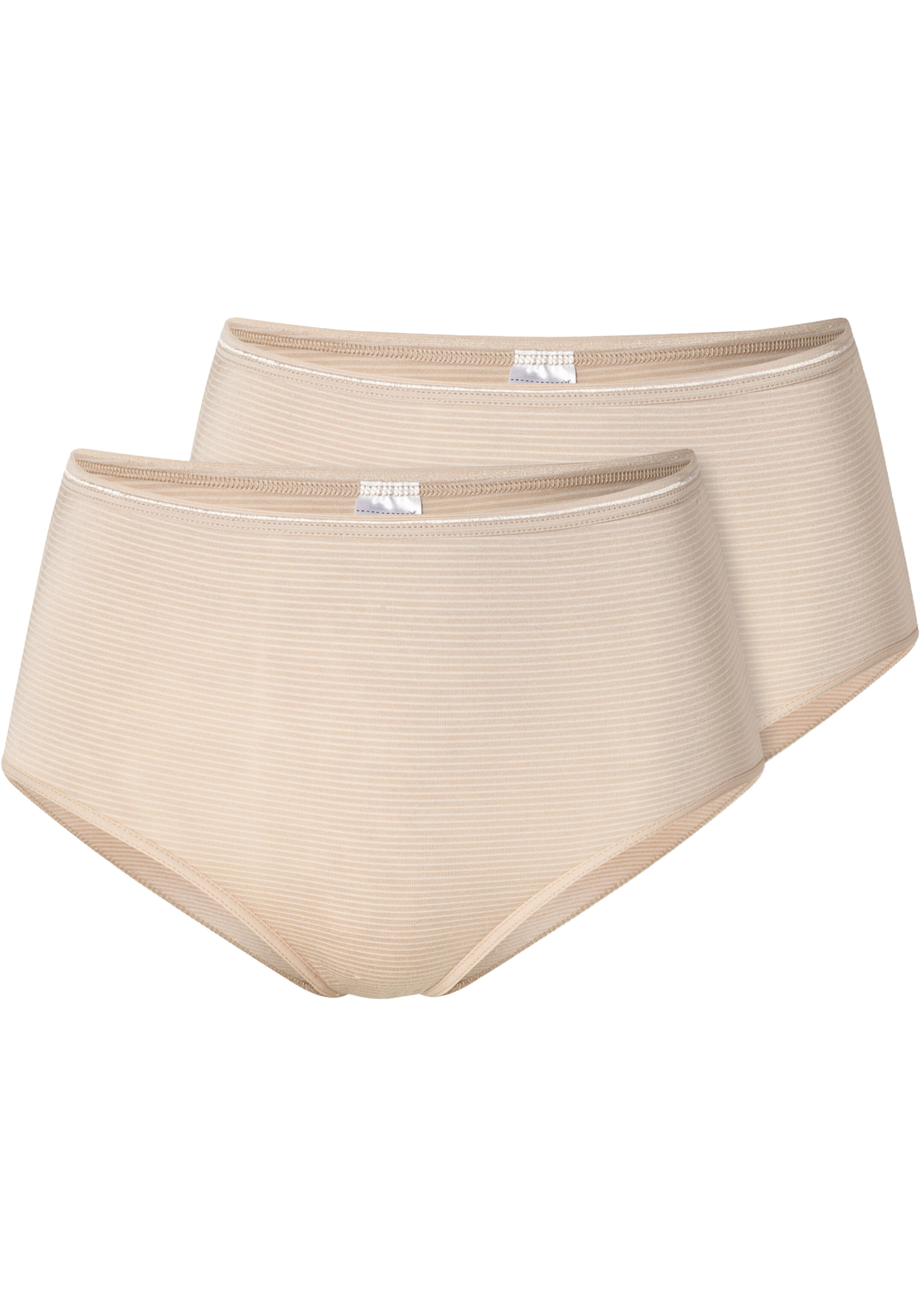 SCHIESSER Modal Essentials slip (2-pack), dames midi slips zandkleurig