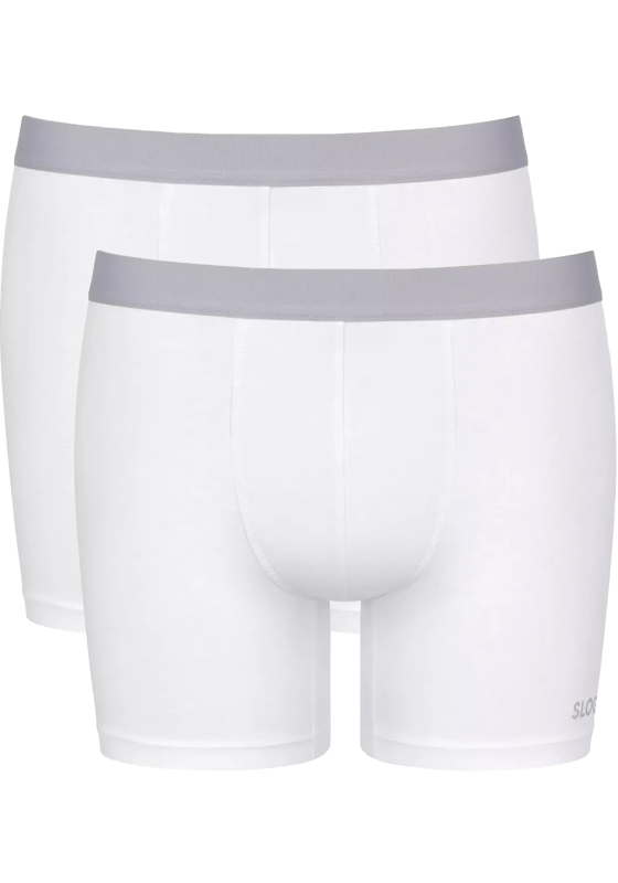 Sloggi Men GO ABC 2.0 Short, heren boxershort korte pijp (2-pack), wit Sloggi Men GO ABC 2.0 Short, heren boxershort korte pijp (2-pack), wit