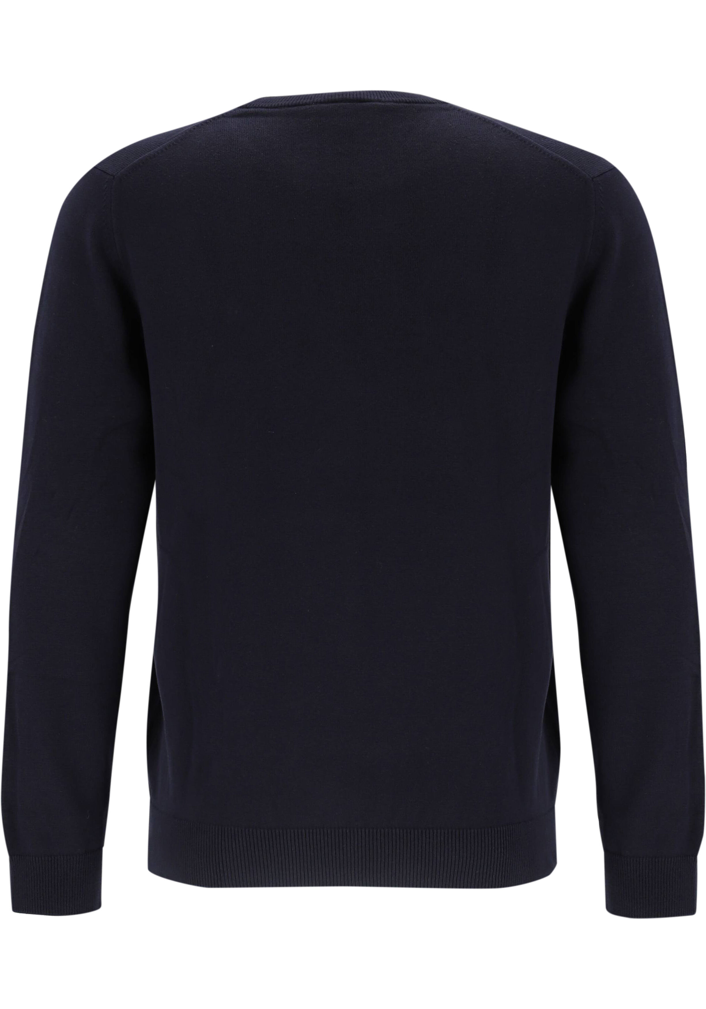 Lacoste herentrui katoen, O-hals, navy blauw
