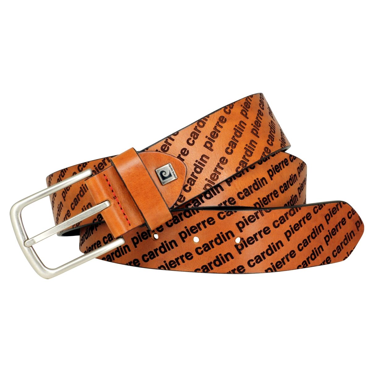 PIERRE CARDIN leren heren riem, cognac