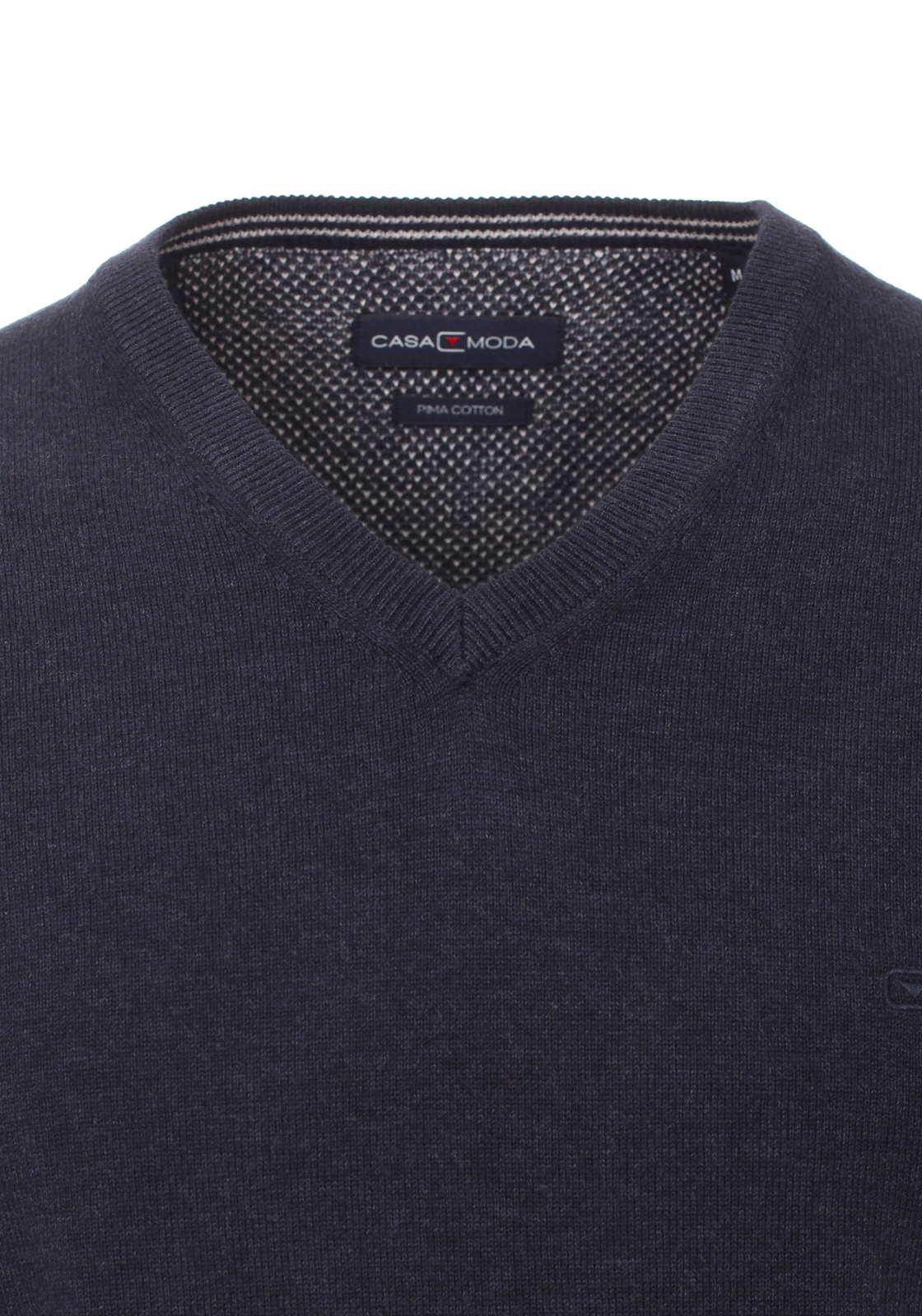 3-4060031195508-casa-moda-trui_HR CASA MODA heren trui katoen, V-hals, marine blauw
