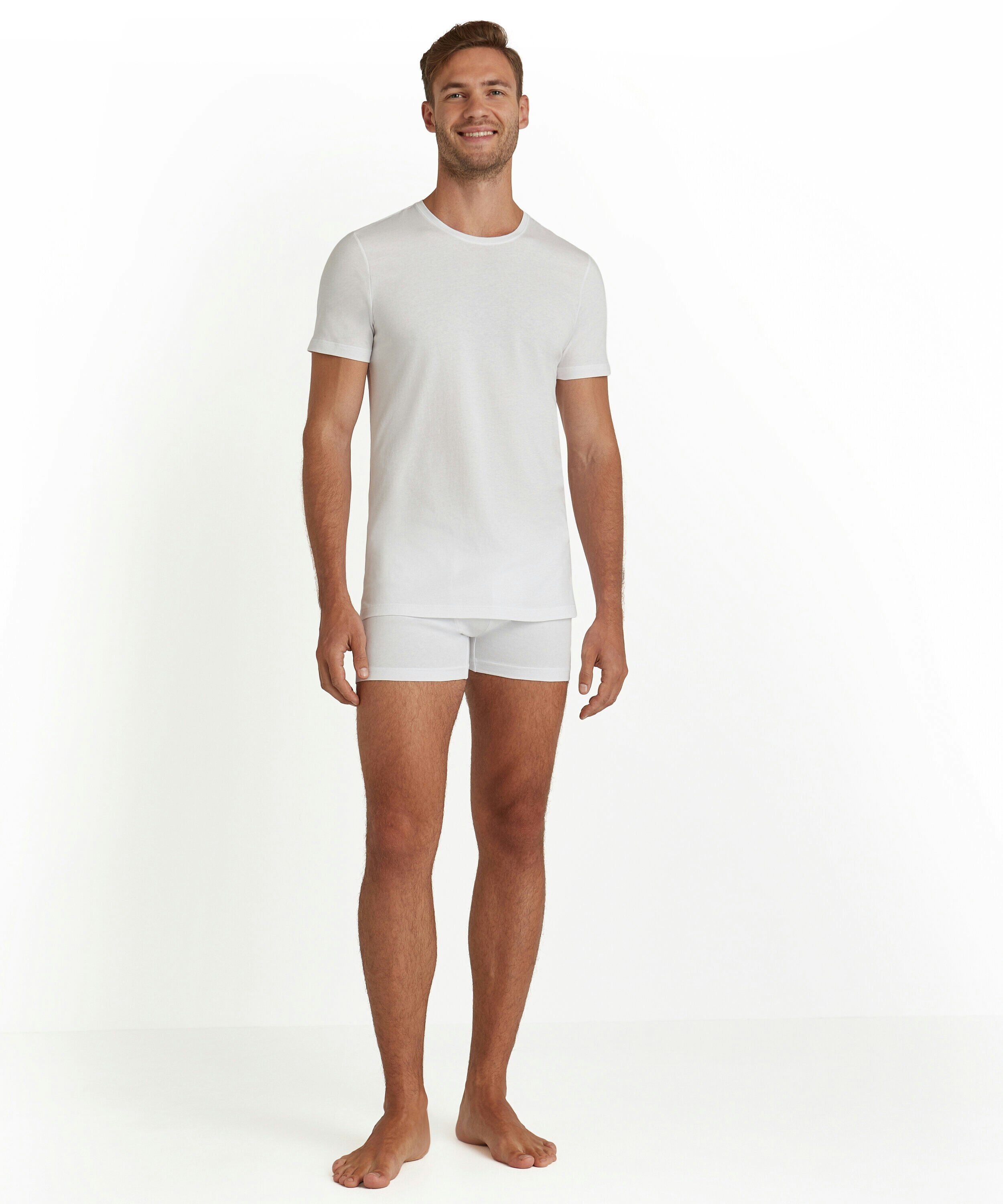 FALKE heren T-shirt Daily Natural, korte mouw, wit (white)