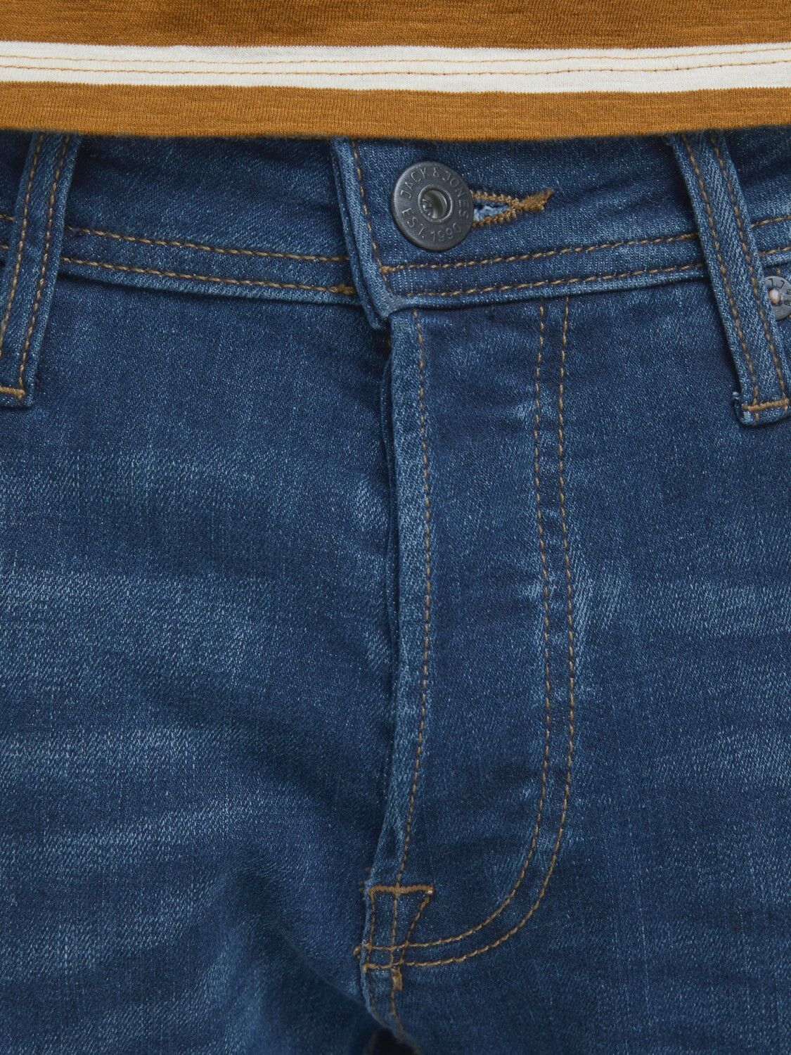 JACK & JONES Tim Original regular fit, heren jeans, denimblauw