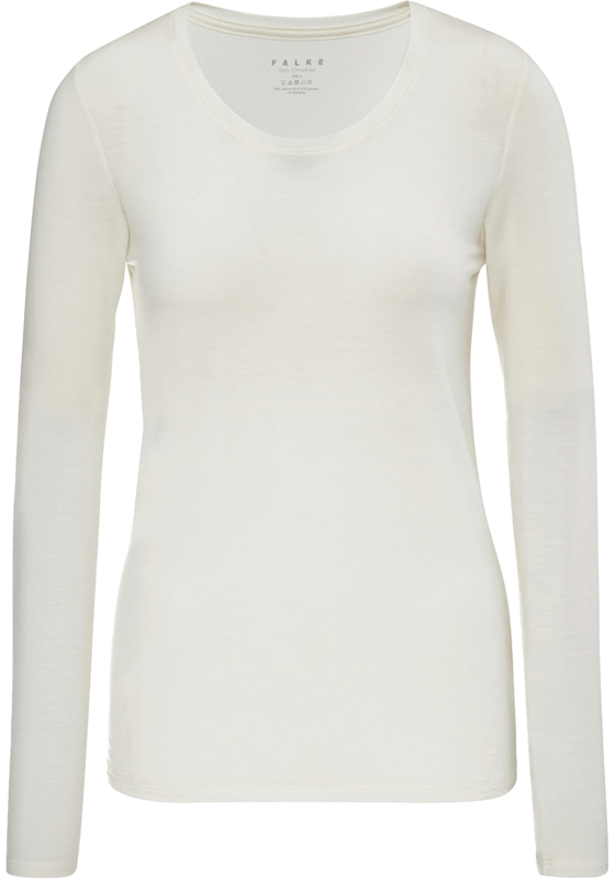 FALKE dames shirt met lange mouw Daily Climawool, beige (off-white) FALKE dames shirt met lange mouw Daily Climawool, beige (off-white)