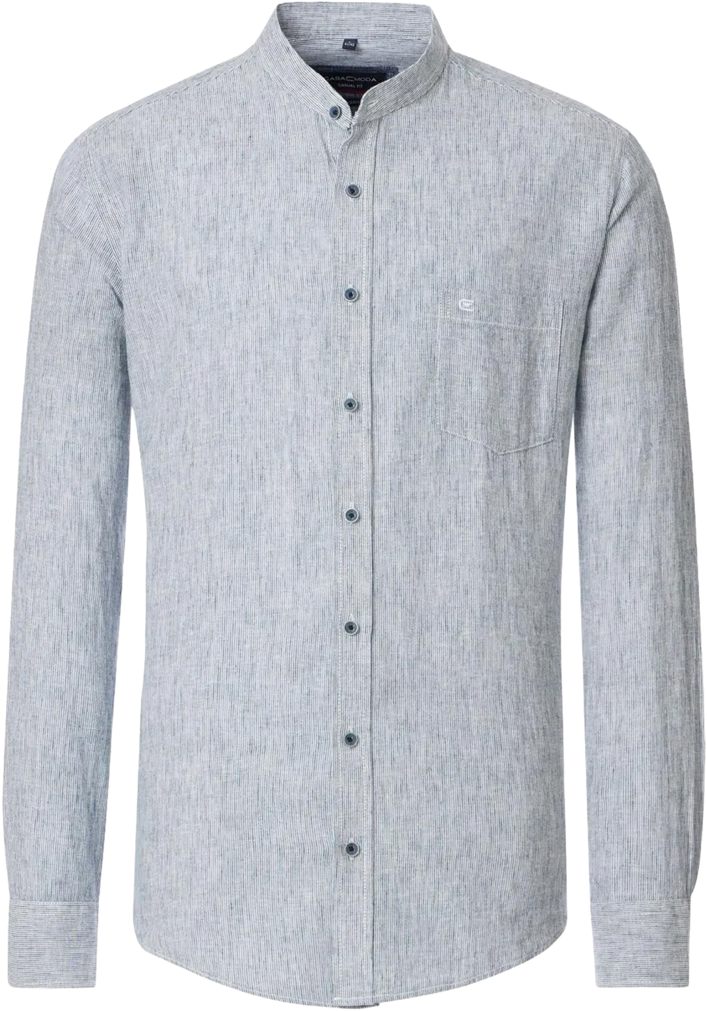 CASA MODA Sport casual fit overhemd, structuur, blauw, wit