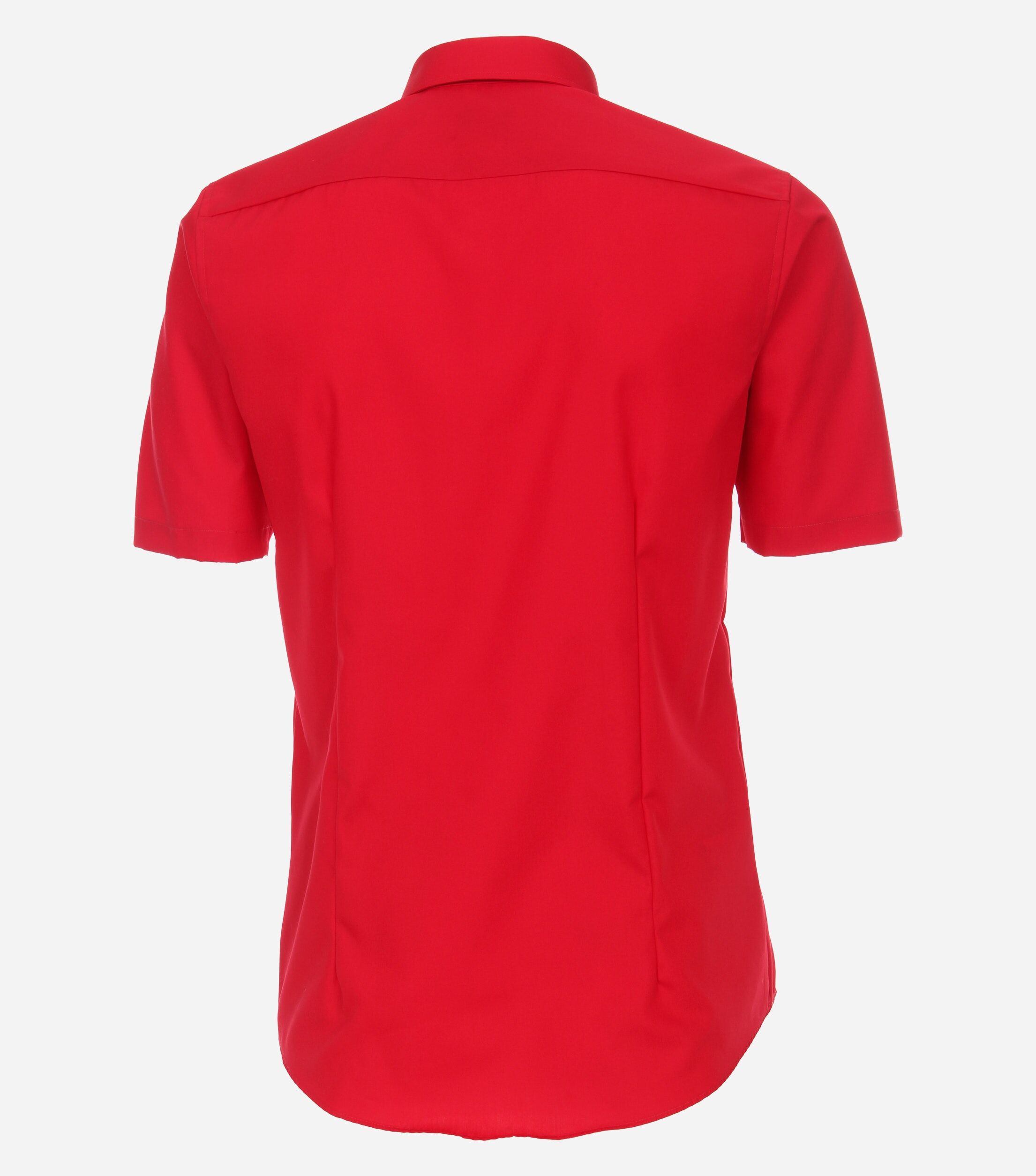 VENTI modern fit overhemd, korte mouw, popeline, rood