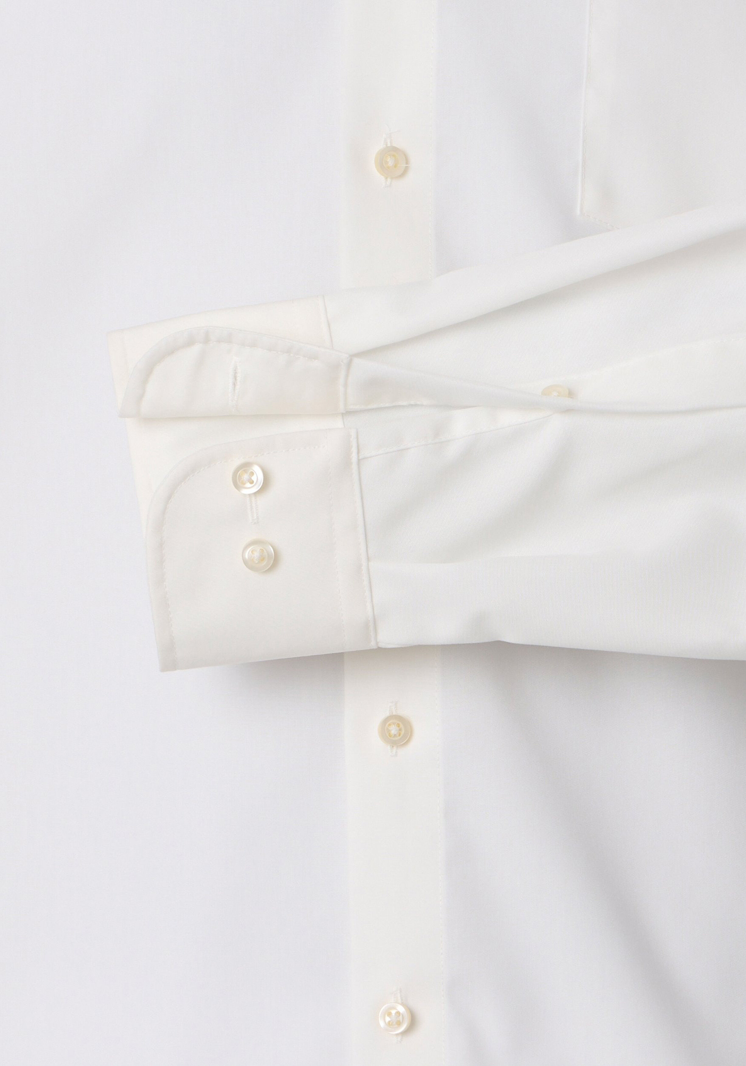 VENTI CASA MODA comfort fit overhemd, mouwlengte 7, structuur, offwhite