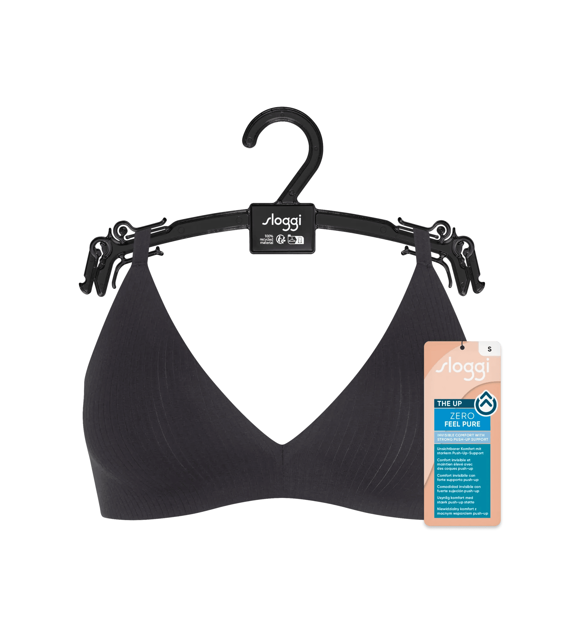 Sloggi Women ZERO Feel Pure THE UP Push Up, bralette, zwart