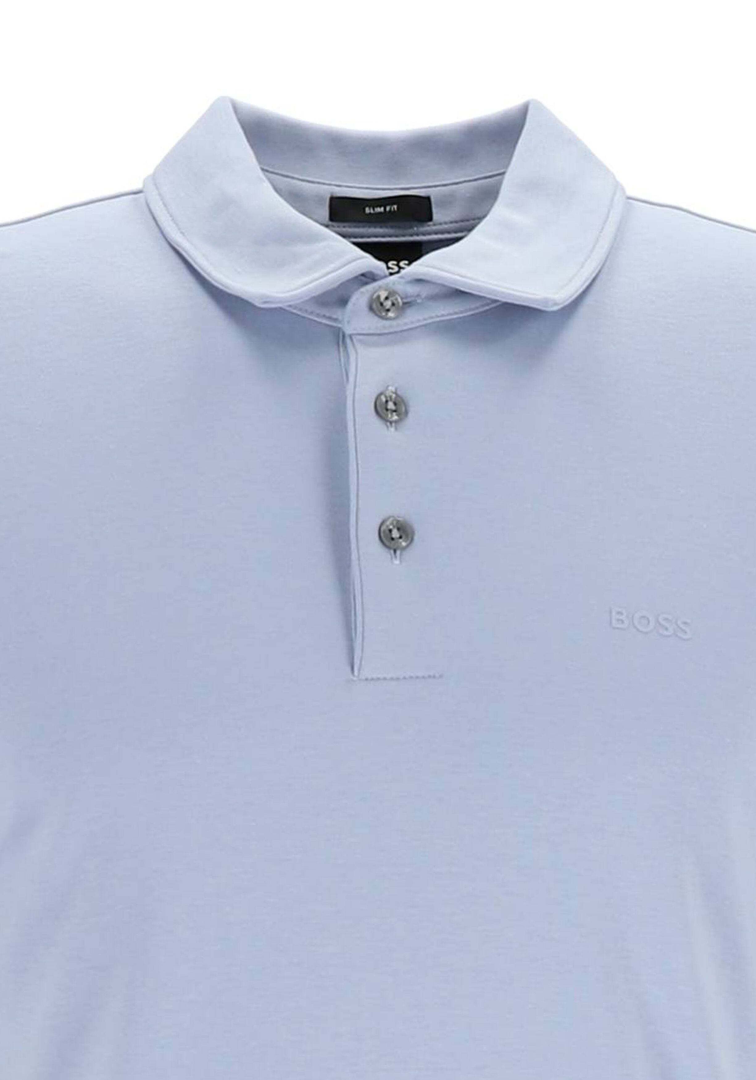 BOSS Palosh slim fit heren polo, pique, lila