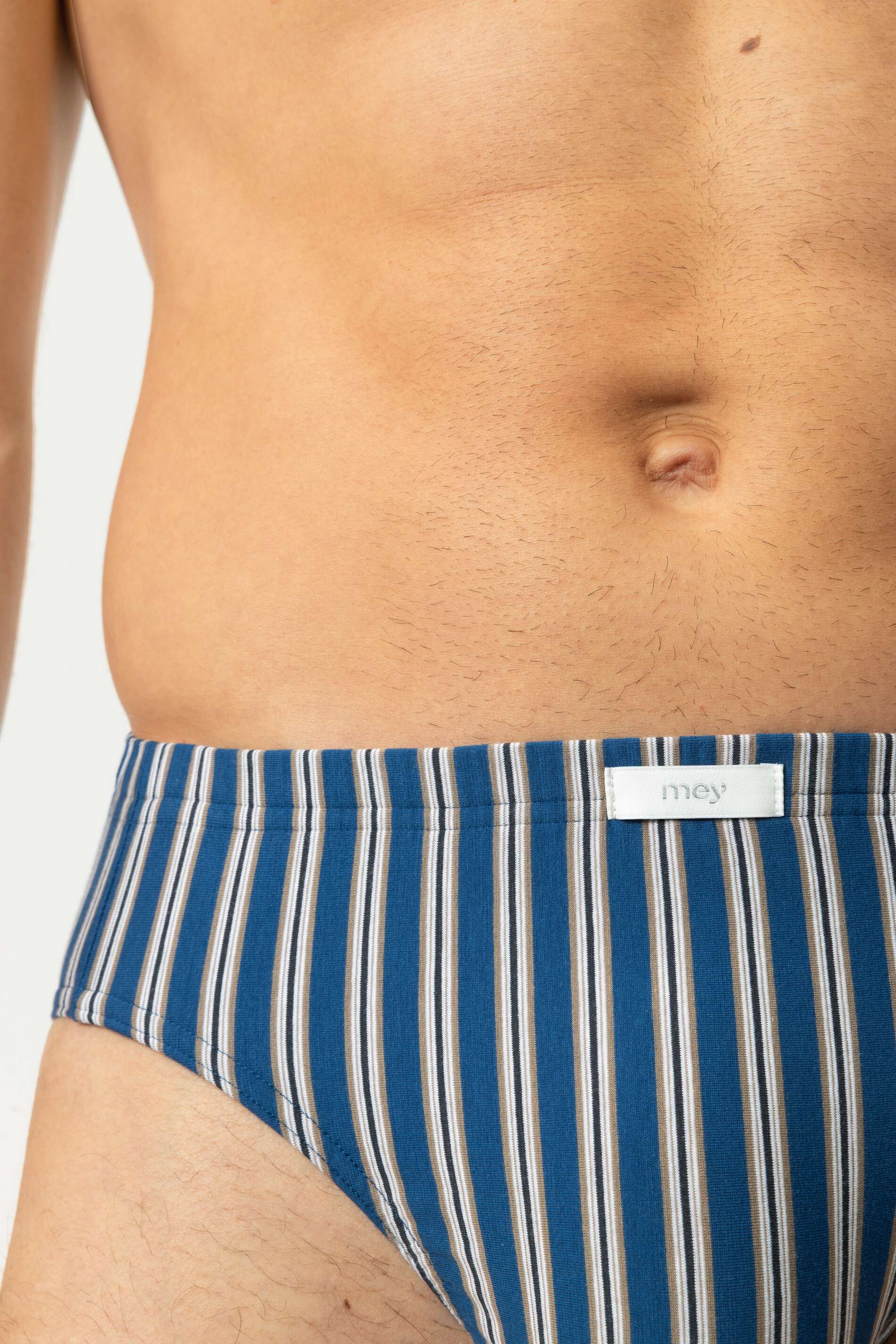 Mey heren jazz pants Stream Stripes, slip, blauw met wit