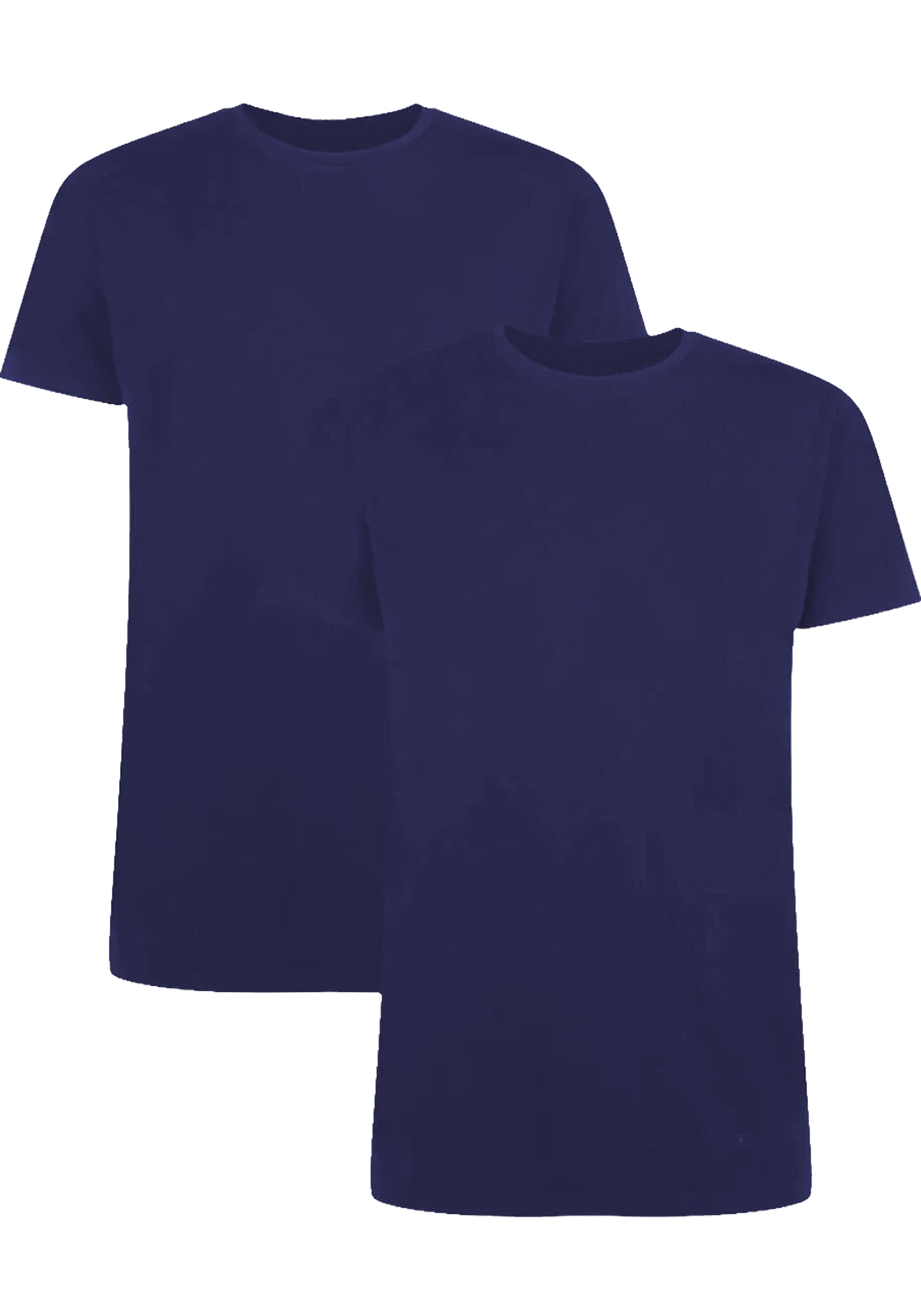 Bamboo Basics Ruben round neck T-shirt (2-pack), heren T-shirt O-hals, donkerblauw