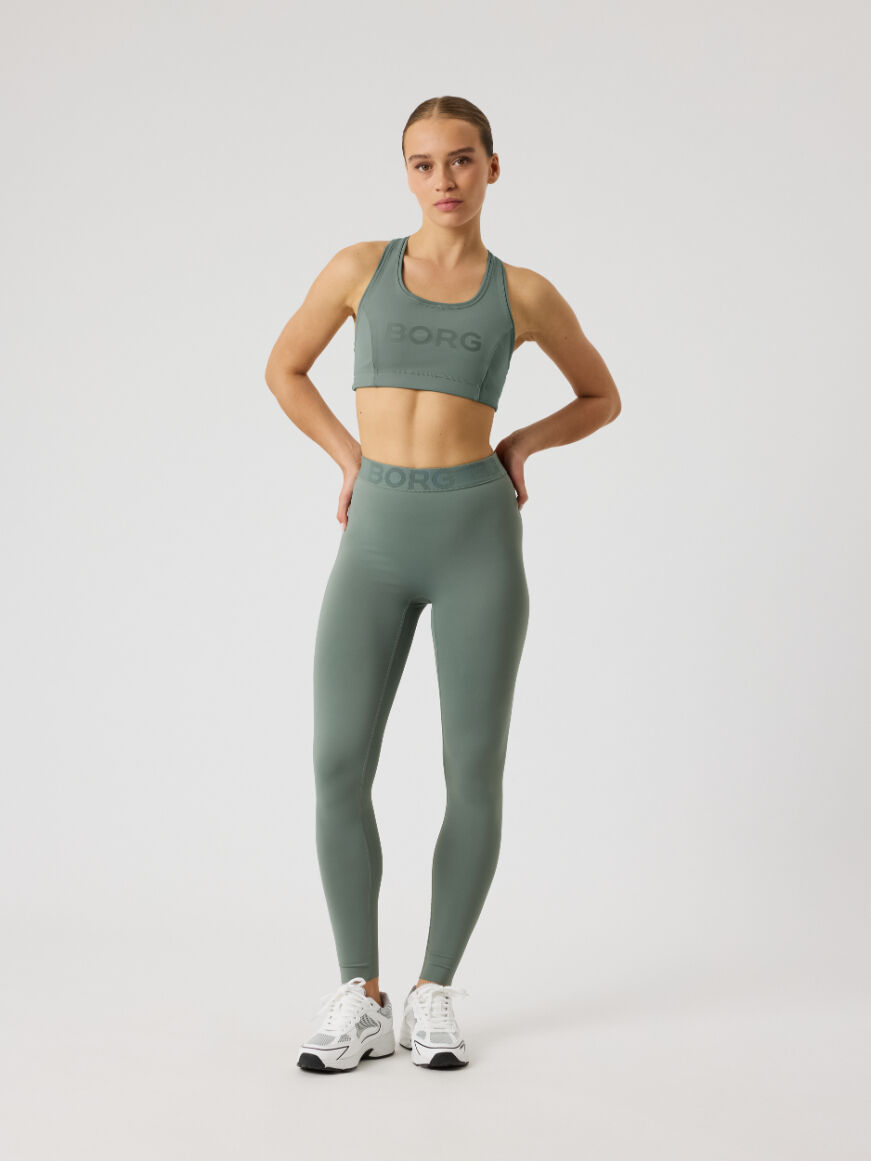 Bjorn Borg dames Tights, dames sportlegging, groen