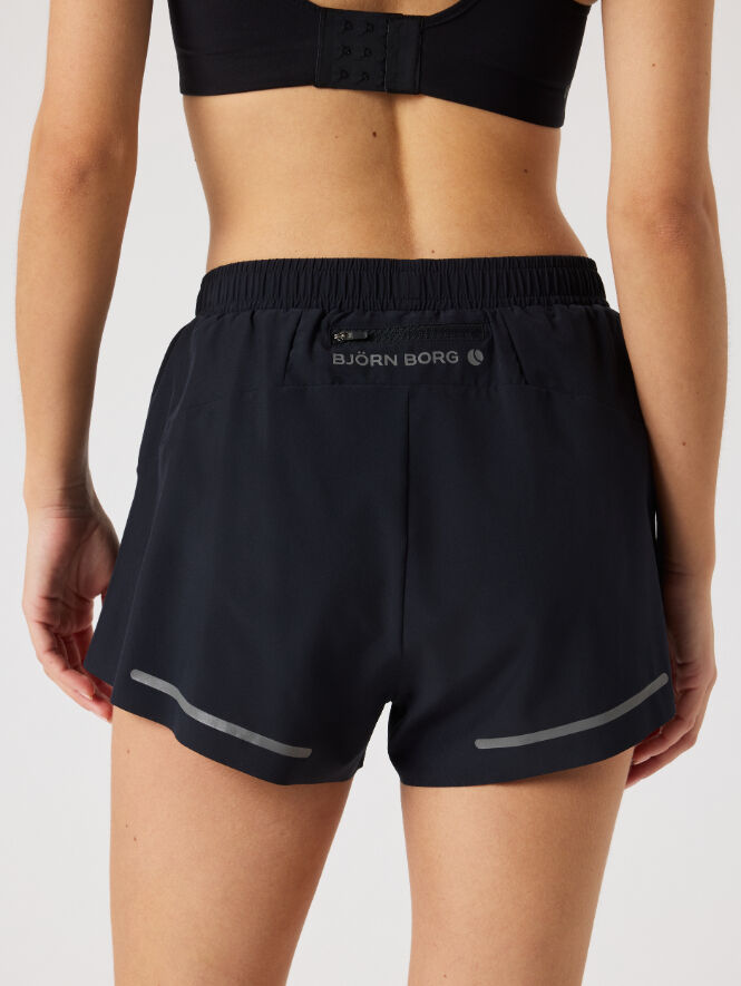 Bjorn Borg dames Performance 2 In 1 Shorts, korte sportbroek, zwart
