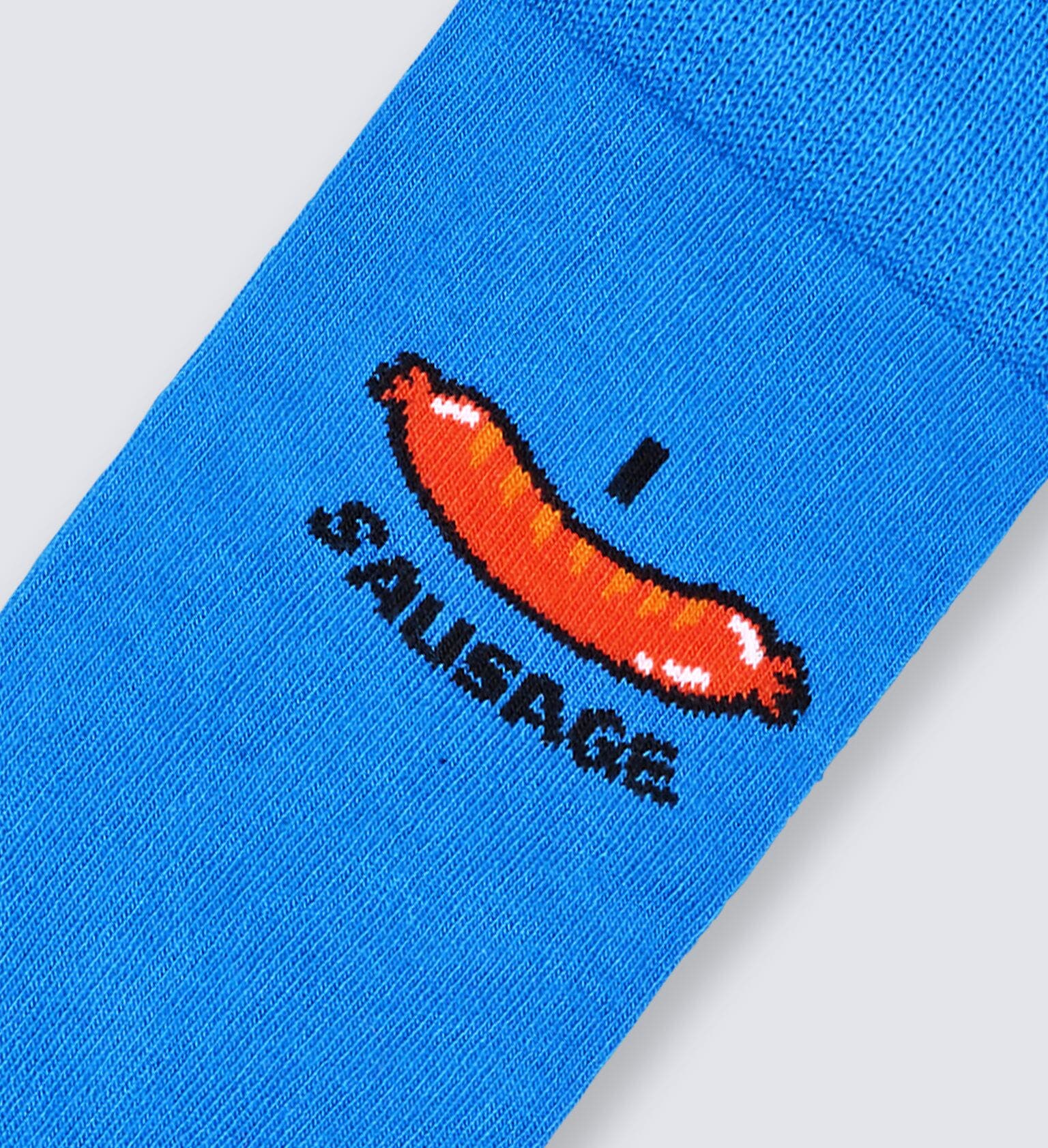 Happy Socks Sausage Sock, unisex sokken, blauw