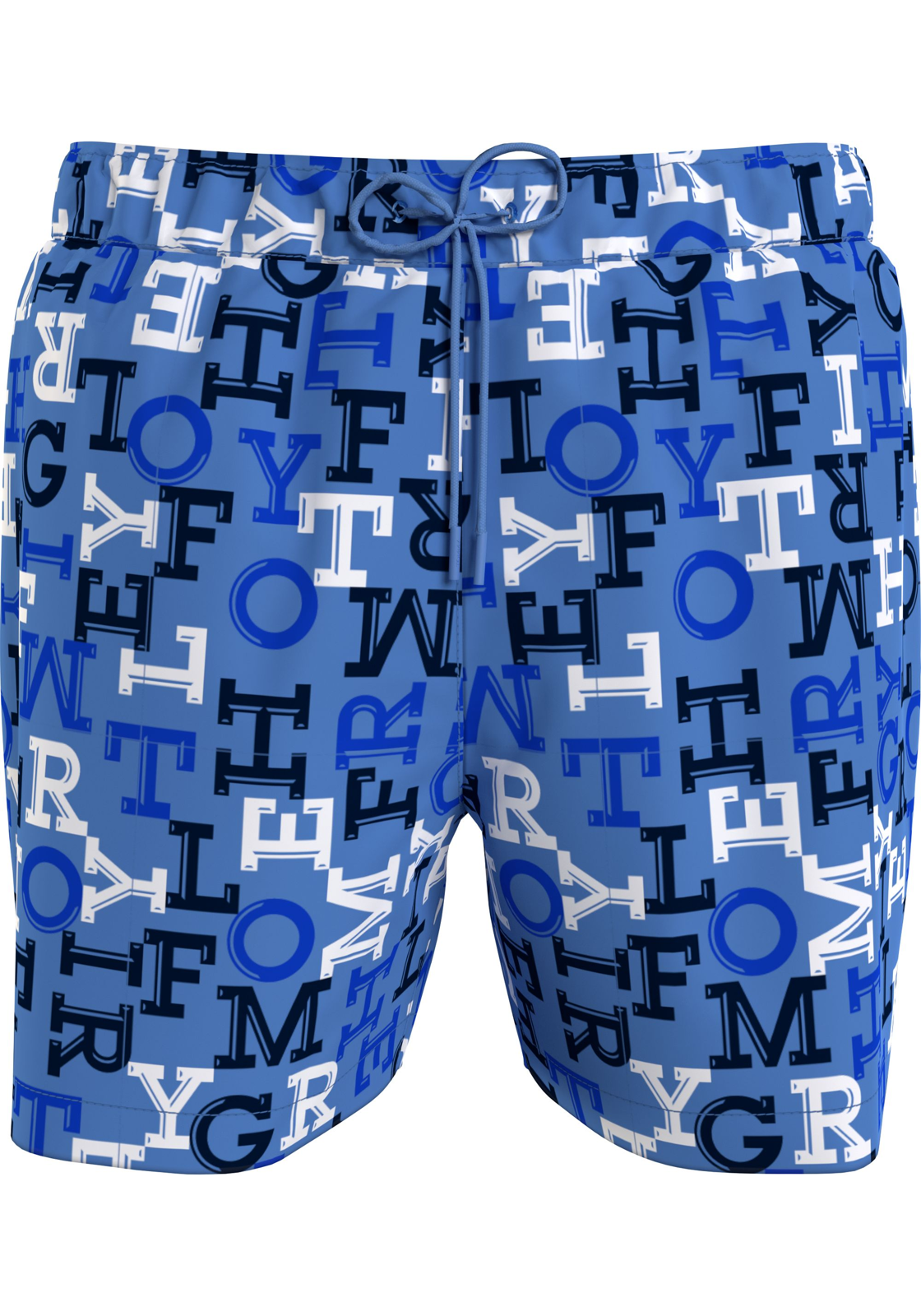 imagephp-52 Tommy Hilfiger Medium Drawstring swimshort, heren zwembroek, wit dessin
