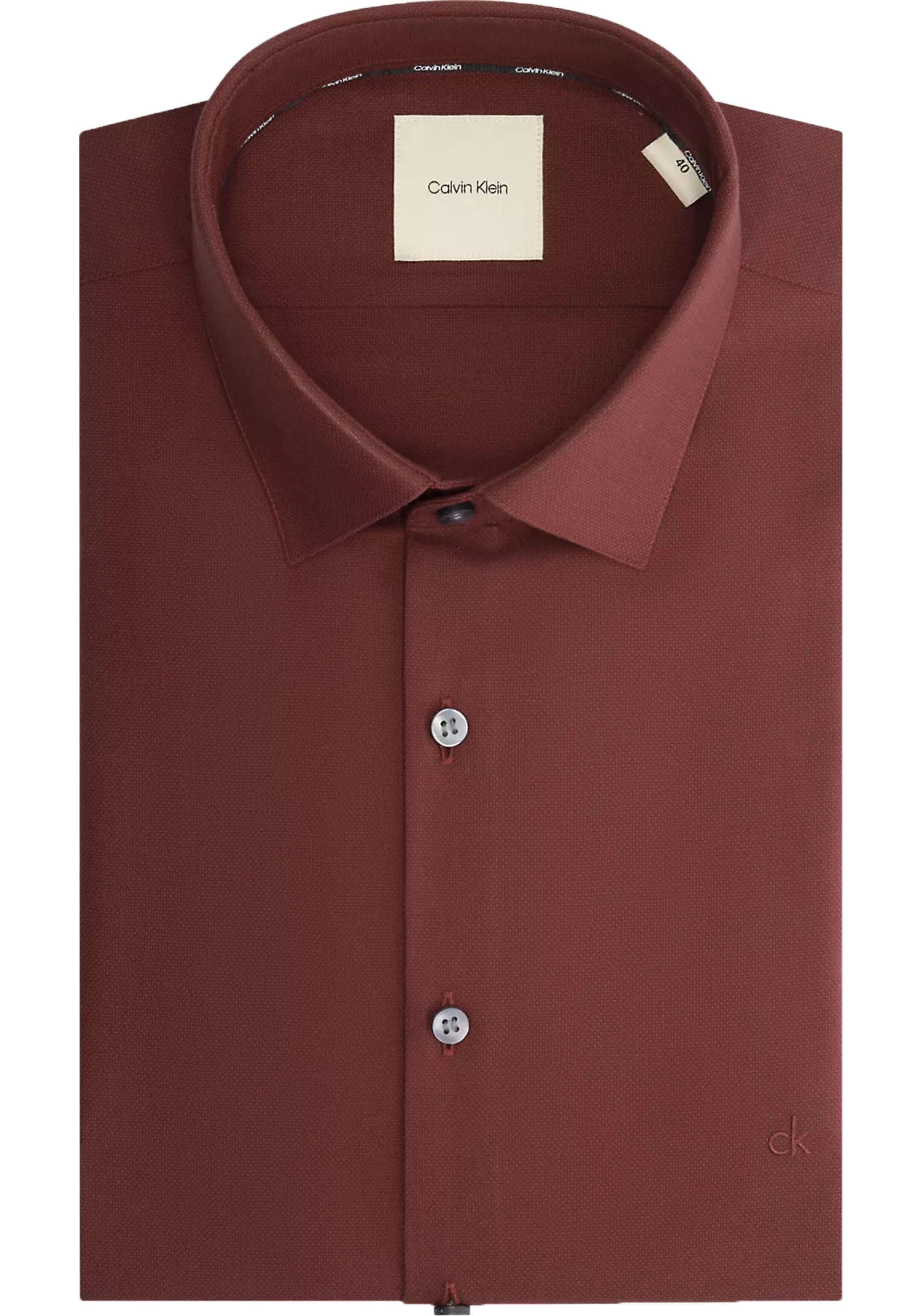 Calvin Klein slim fit overhemd, donkerrood