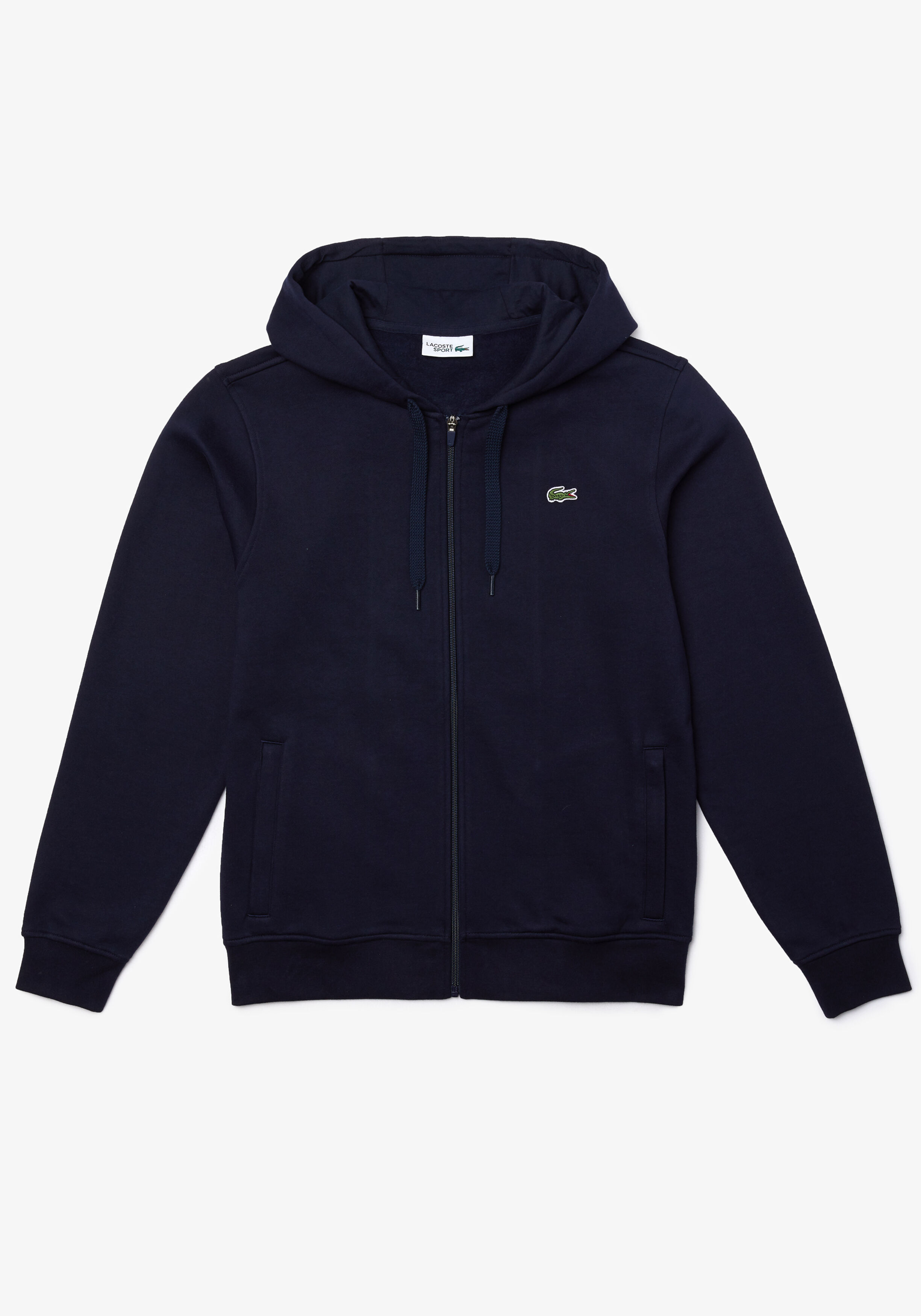 Lacoste heren hoodie sweatsvest, met rits, donkerblauw