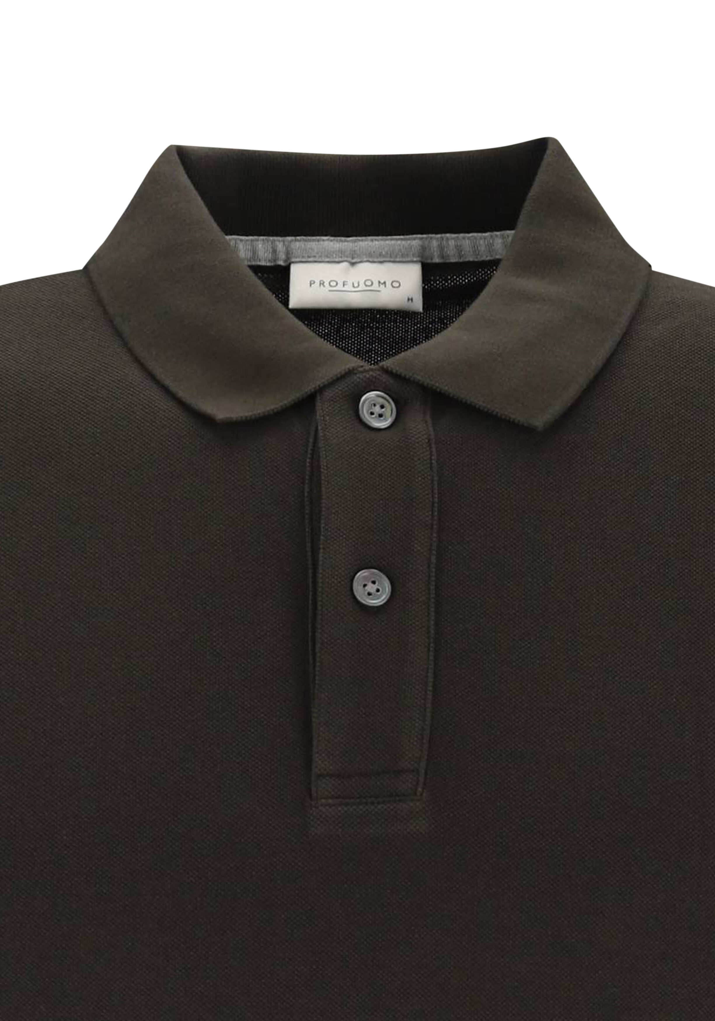 Profuomo slim fit heren polo, army groen