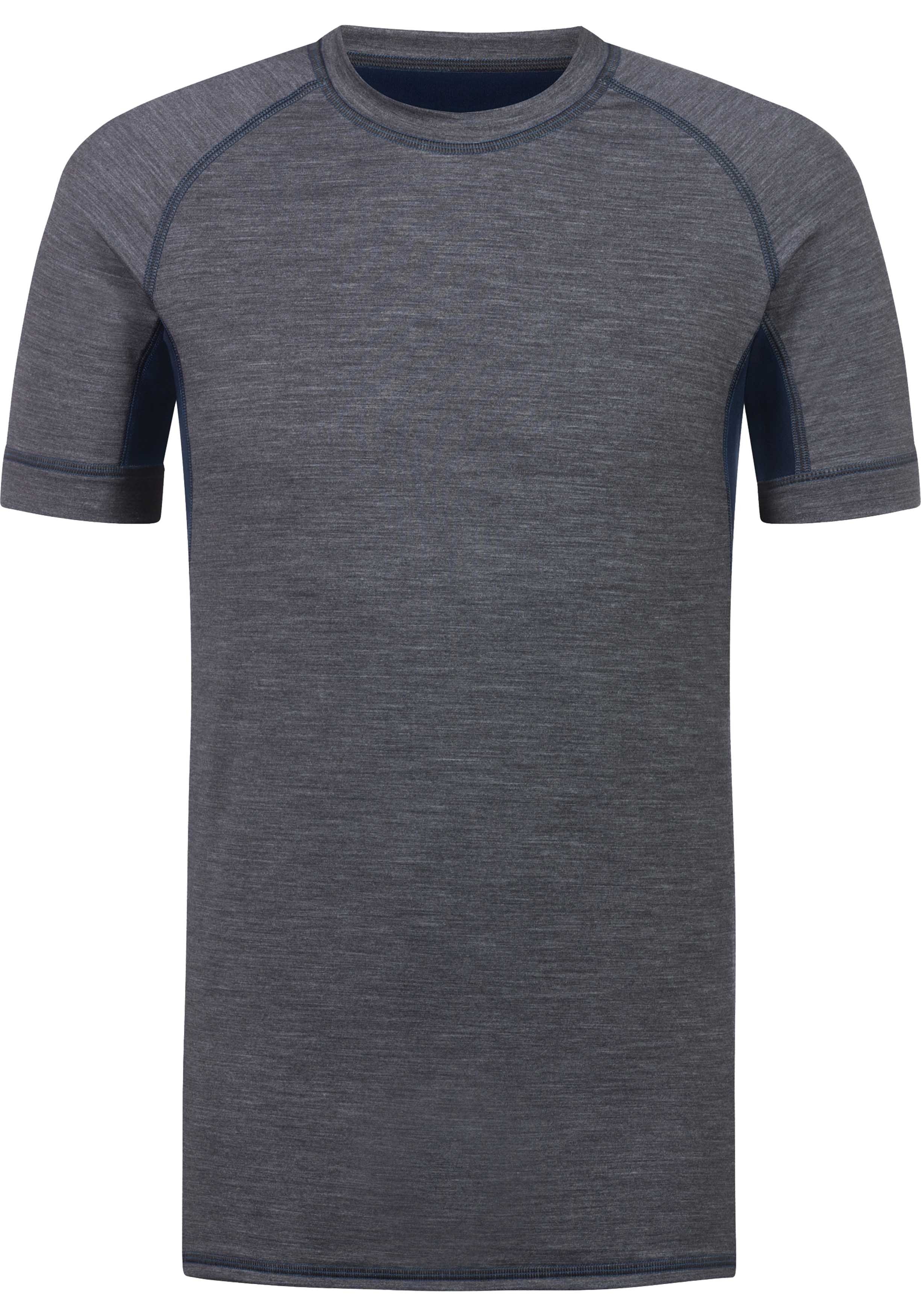 Mey heren T-shirt Prfrmnc+, thermo T-shirt korte mouw met O-hals jeansblauw
