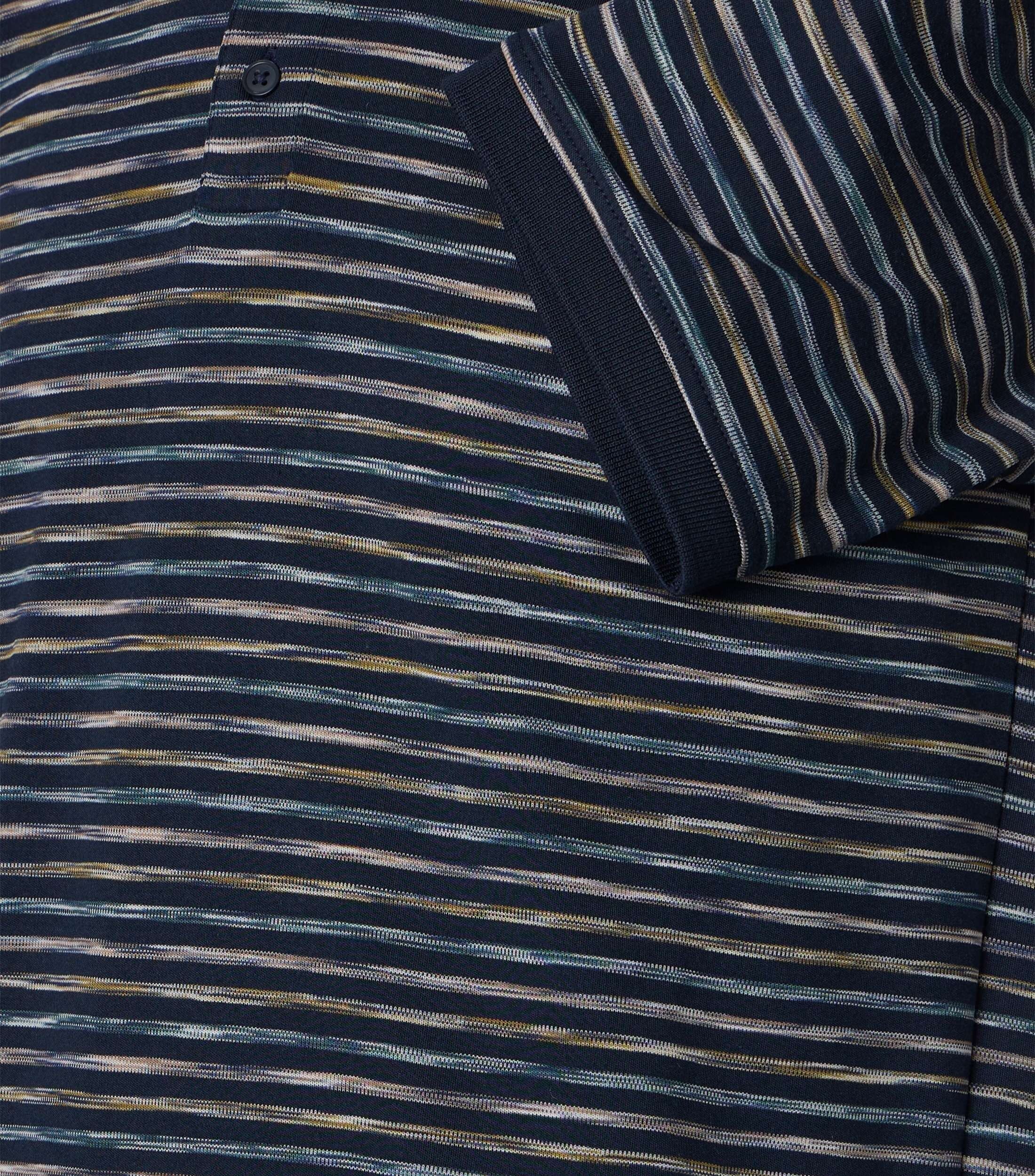 CASA MODA comfort fit heren polo, blauw dessin