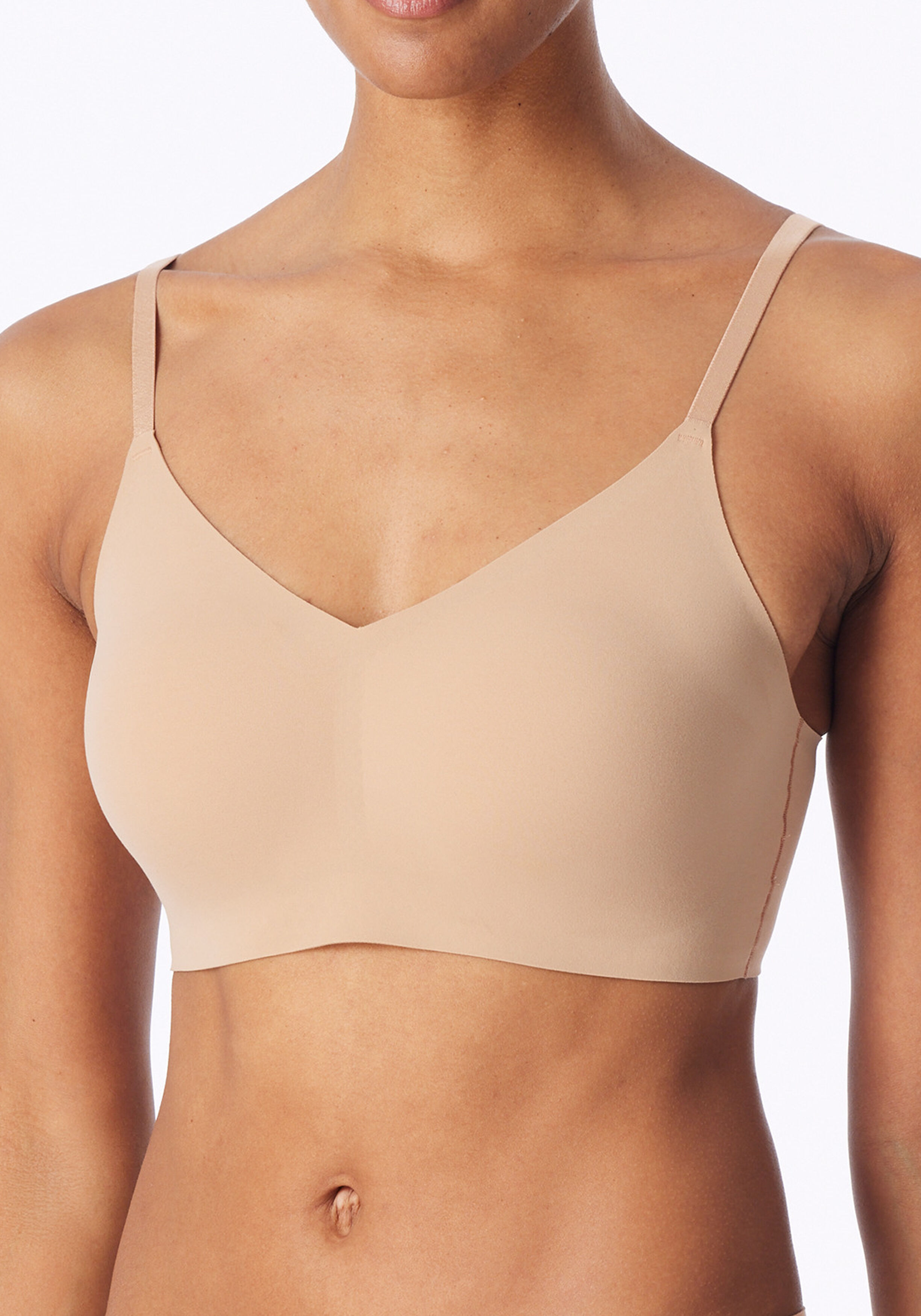 SCHIESSER Invisible Soft bralette (1-pack), dames bustier microvezel verwijderbare pads esdoorn