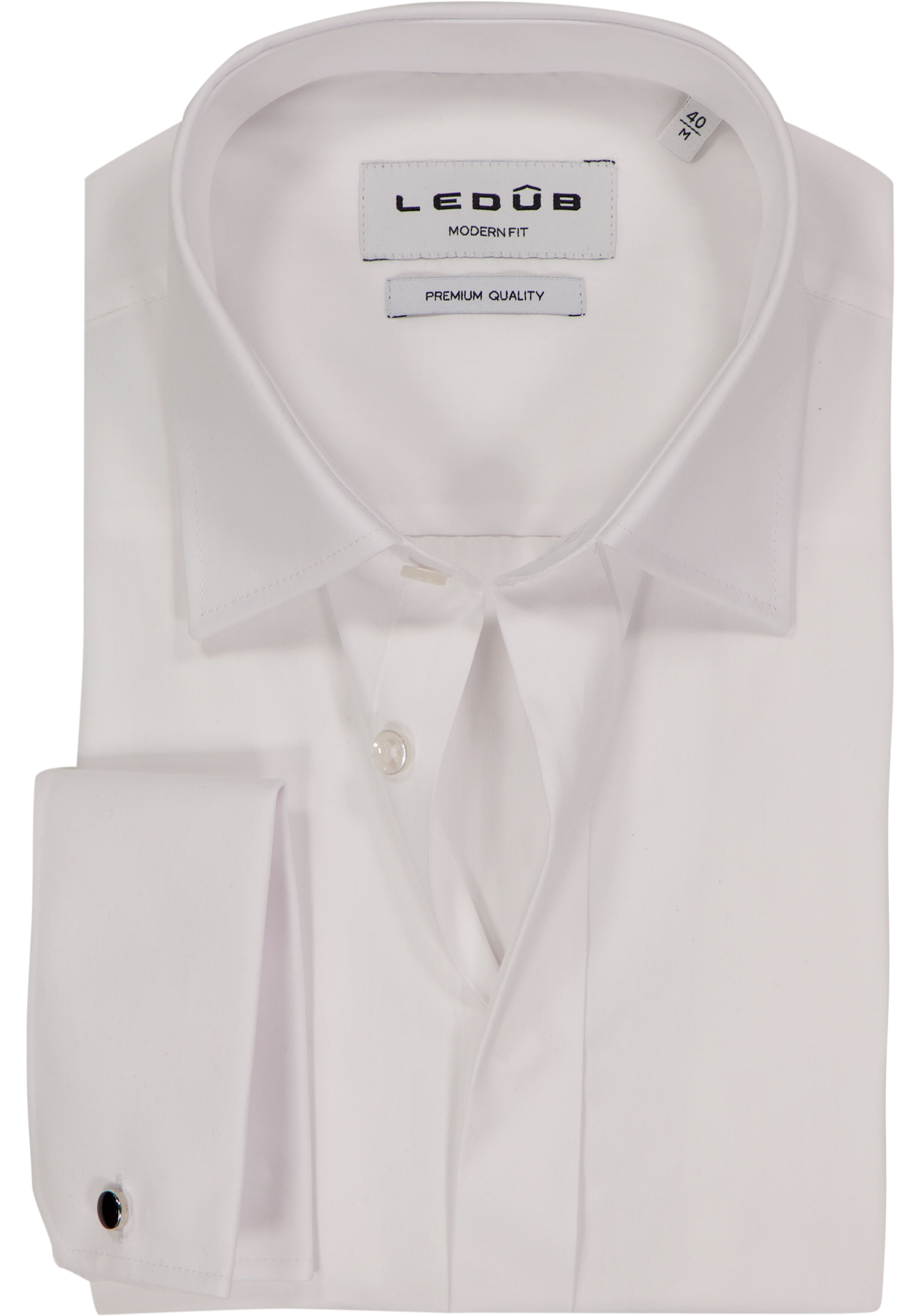 Ledub modern fit overhemd, wit