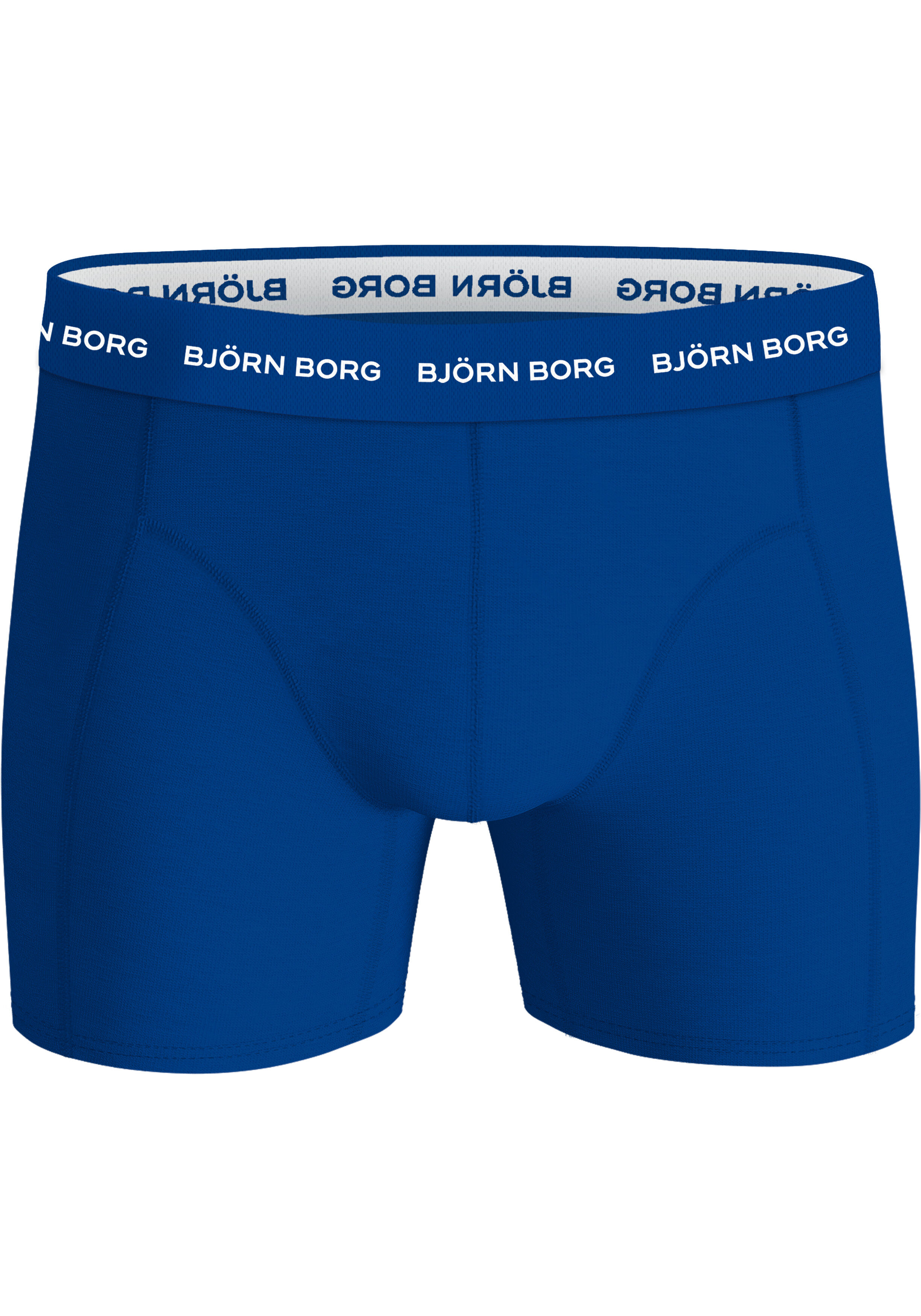 Bjorn Borg Cotton Stretch boxers, heren boxers normale lengte (5-pack), blauw, blauw, print, zwart, blauw
