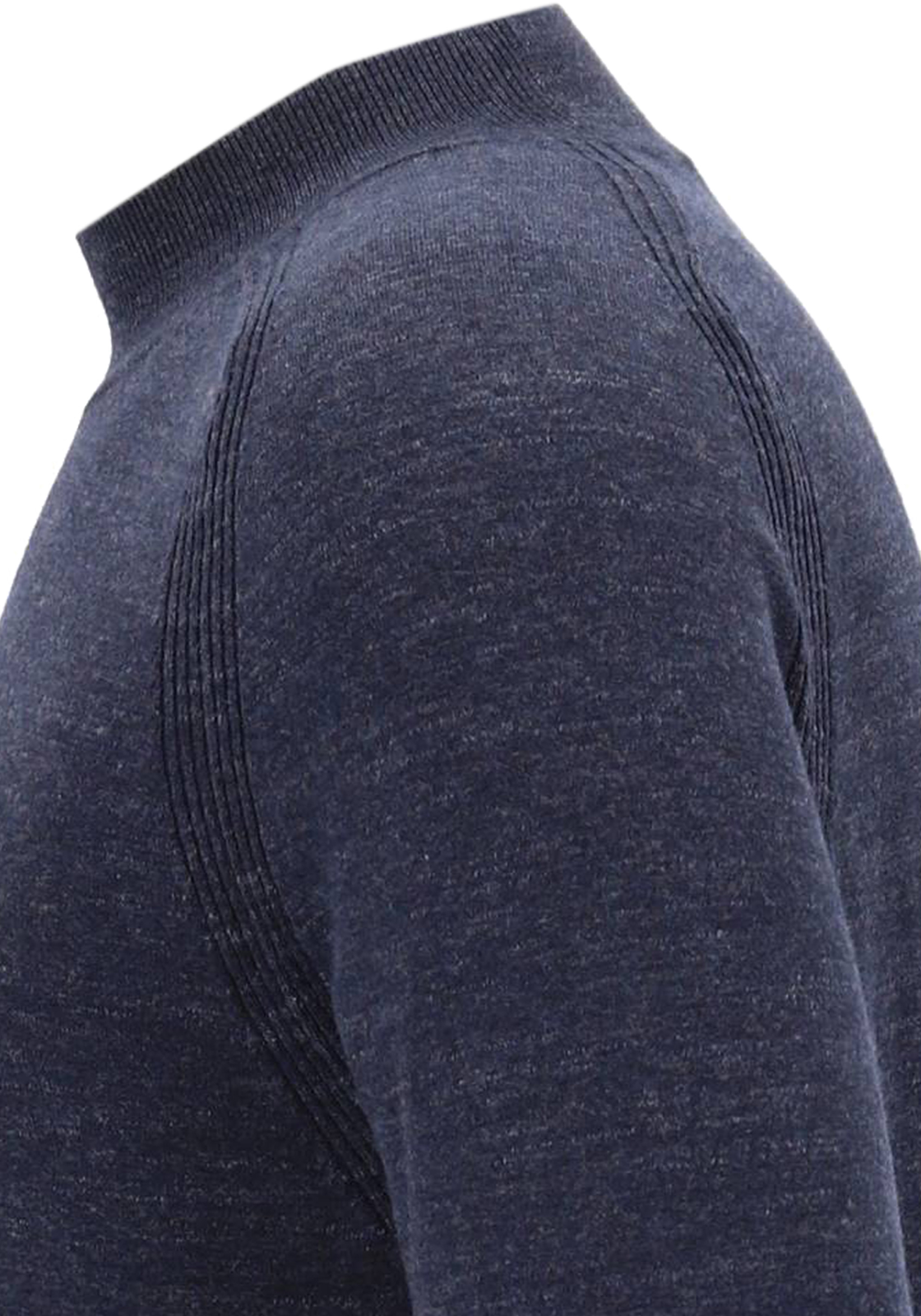 OLYMP modern fit trui katoen, turtleneck, marine blauw melange OLYMP modern fit trui katoen, turtleneck, marine blauw melange